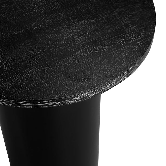 Noir Sydney Side Table, wood and industrial metal mix