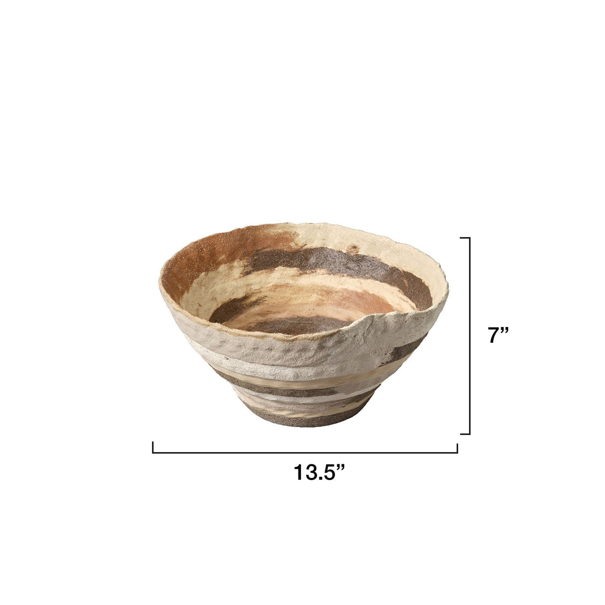 Jamie Young Textile Brown Porcelain Bowl close-up of Brown Porcelain texture