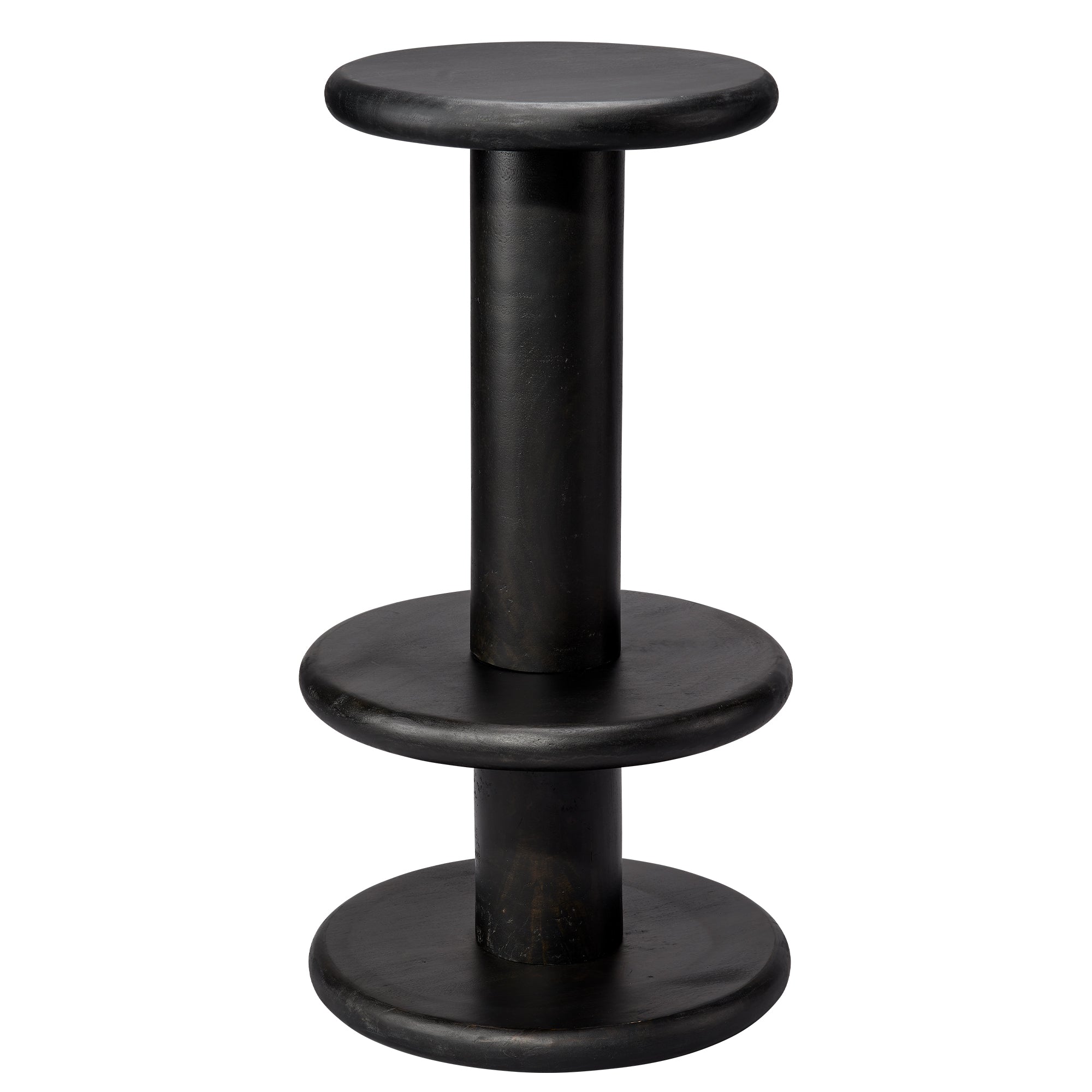 Jamie Young Rye Black Mango Wood Barstool