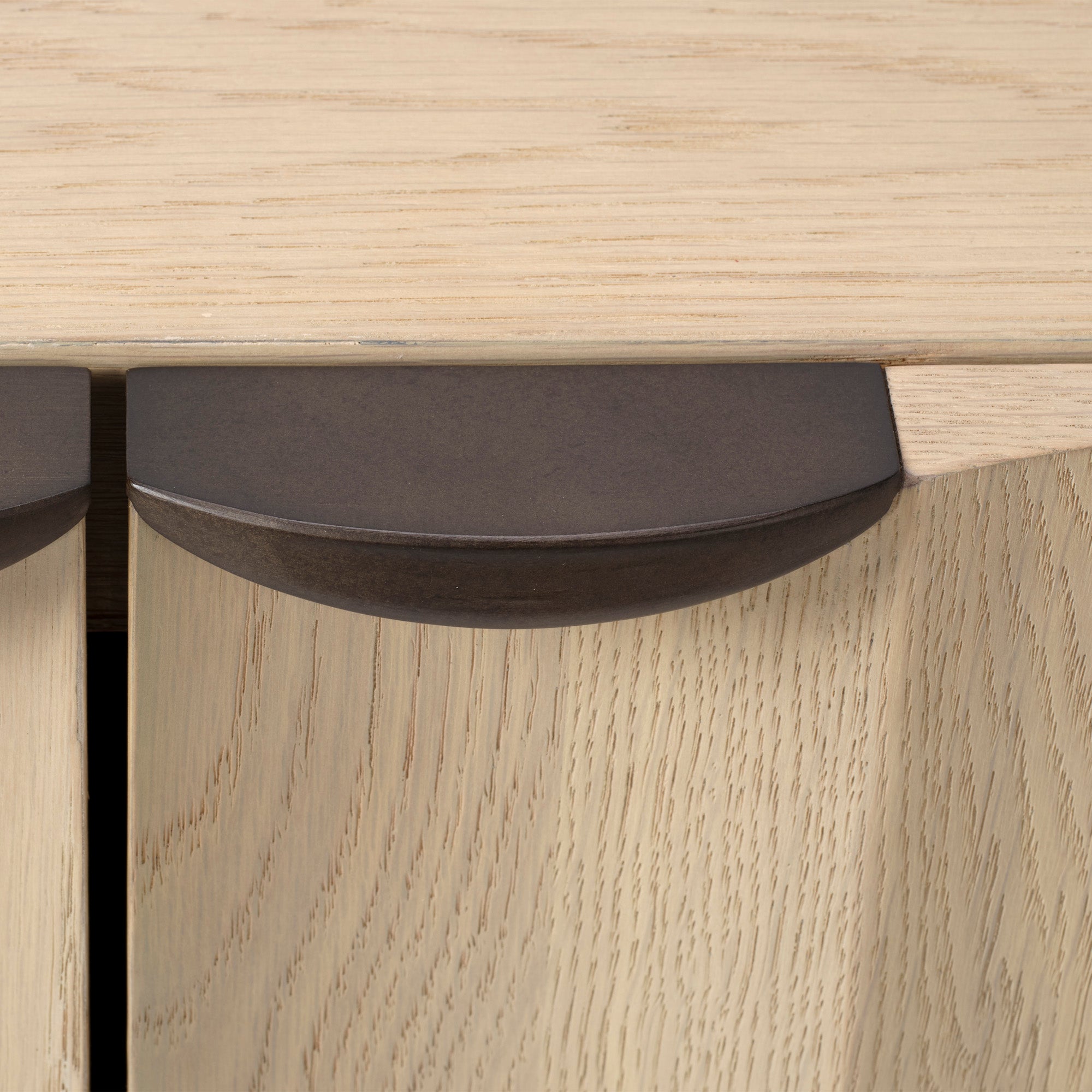 Jamie Young Finley Pale Oak Fluted Two Door Cabinet