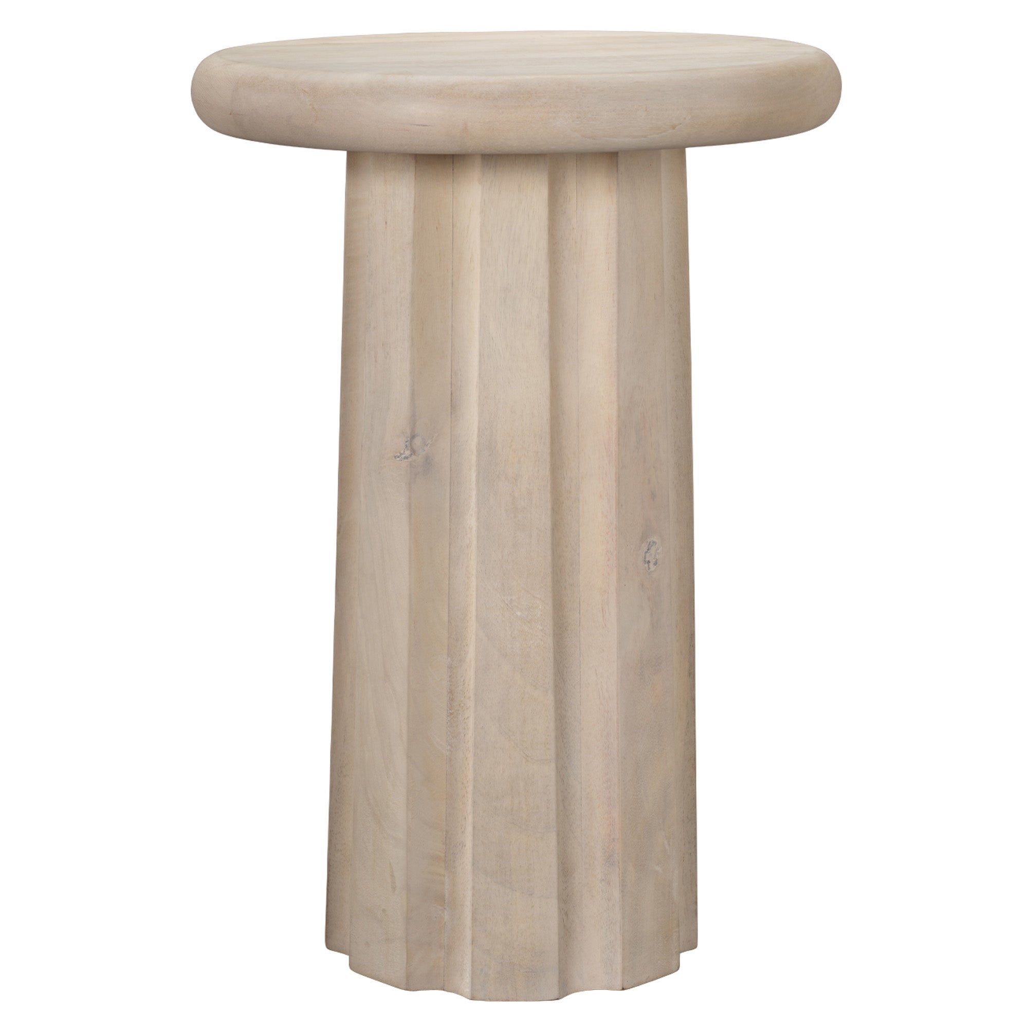 Jamie Young Cremini Off-White Wood Side Table