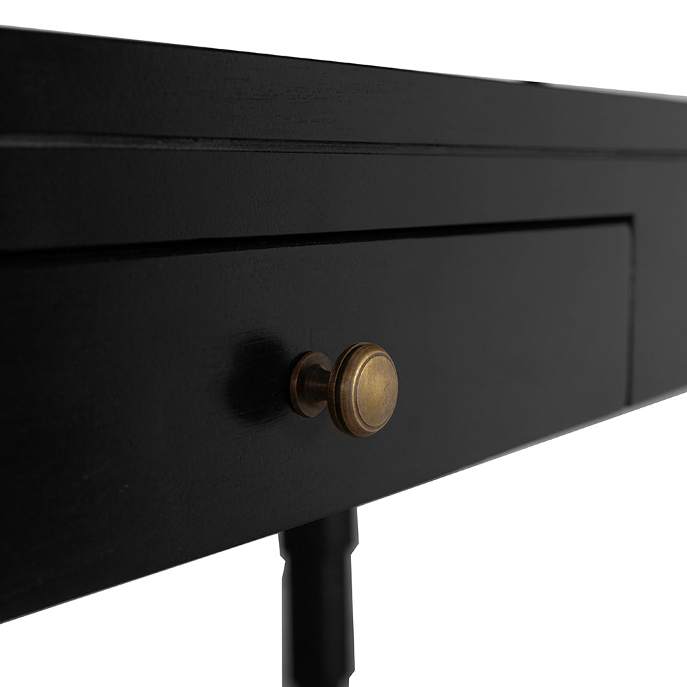 Noir Othello Desk, refined minimalist writing surface