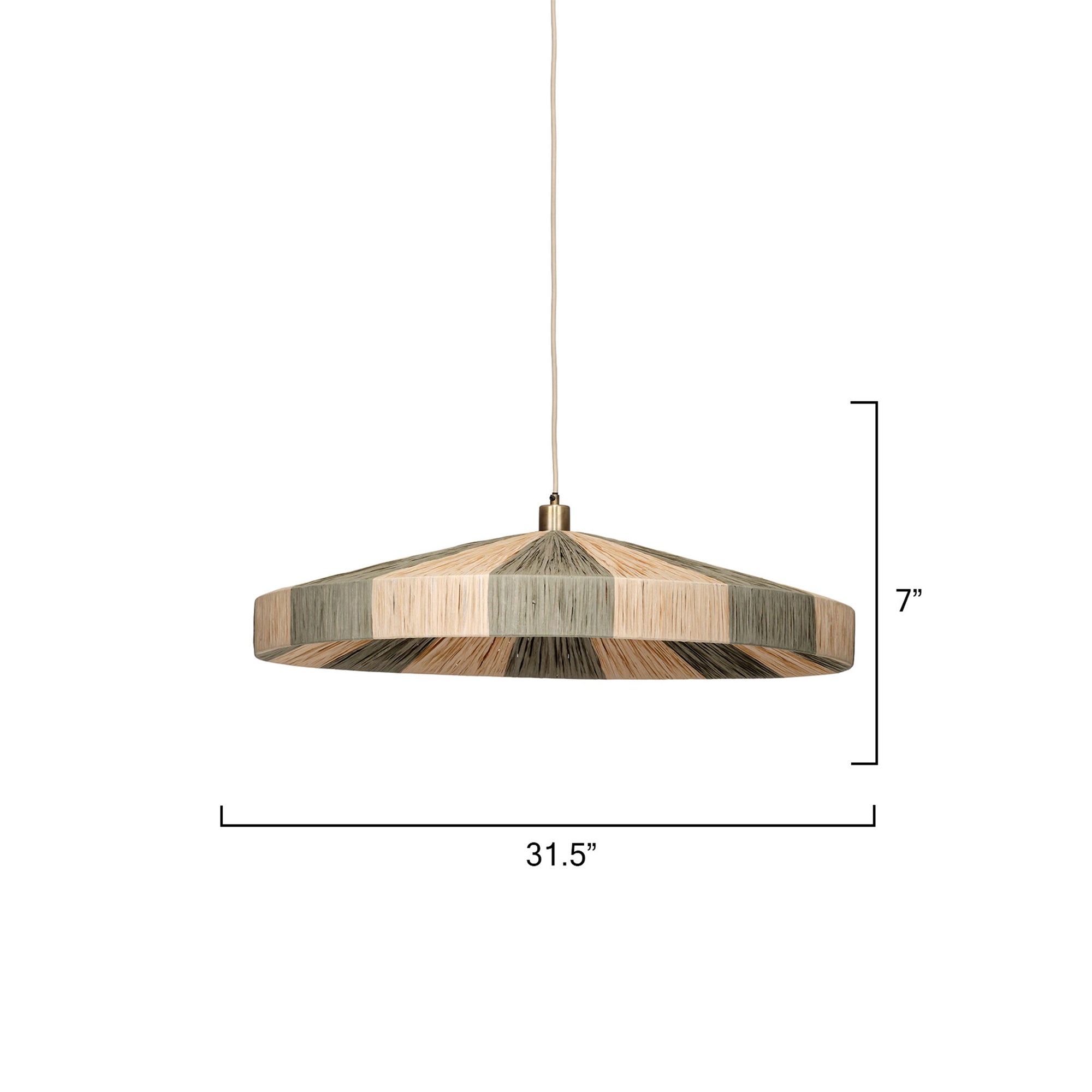 Jamie Young Parasol Green 1-Light Large Pendant