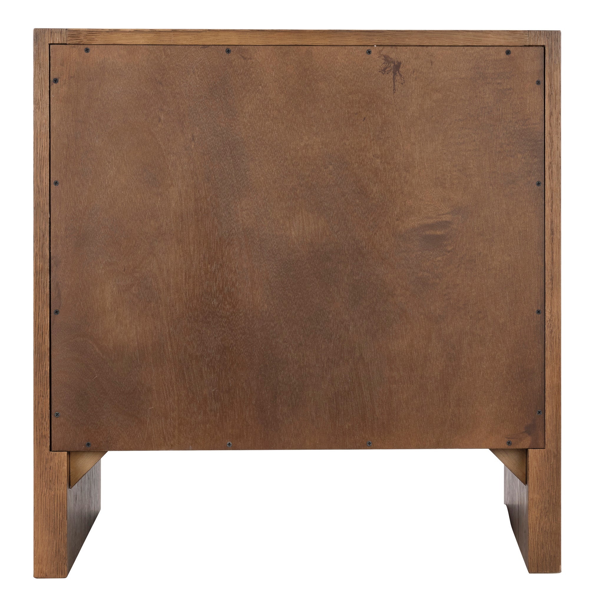 Jamie Young Finley Brown Sugar Oak Small Fluted Nightstand