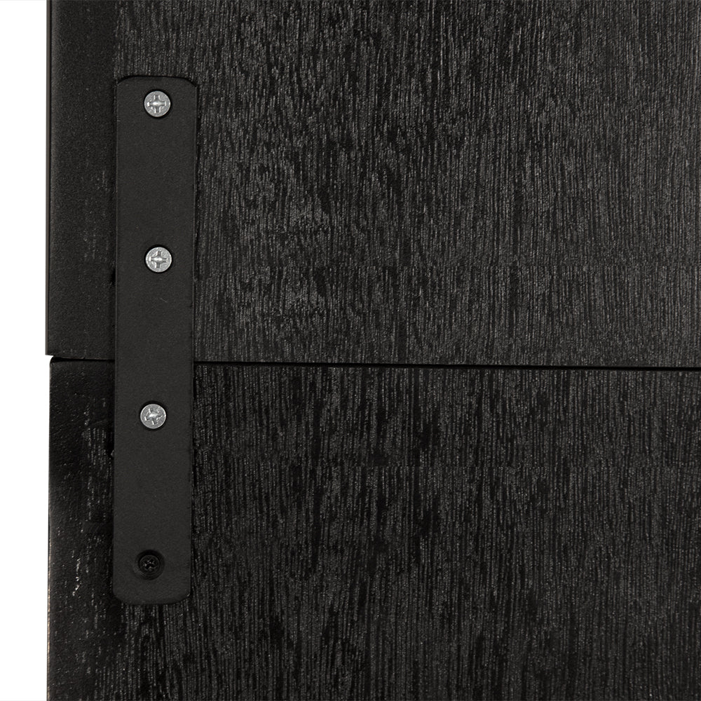 Noir R. Morton Bookcase, Natural Teak and Hand Rubbed Black finish