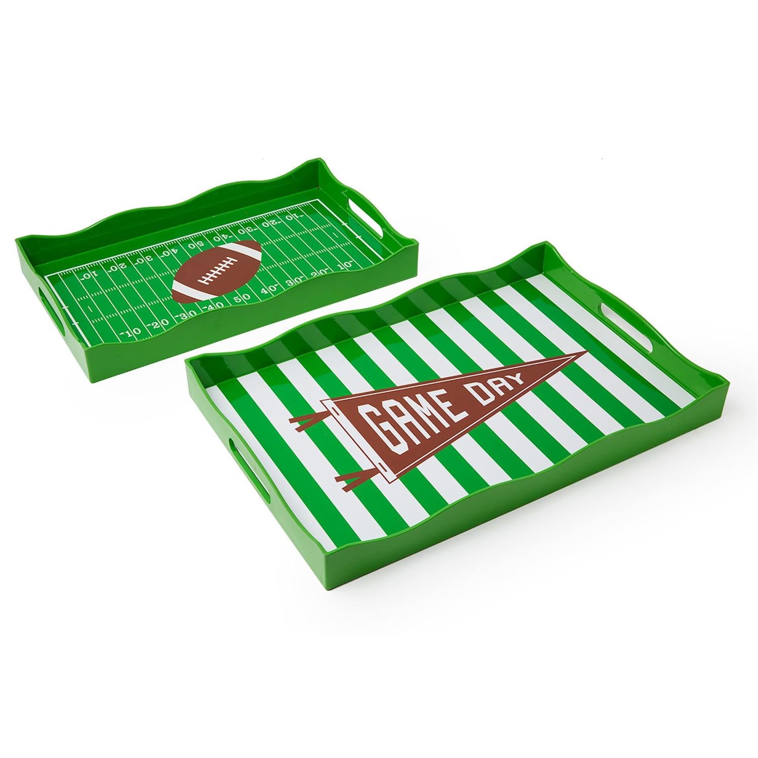 Game Day Handled Serving Tray Set of 2
