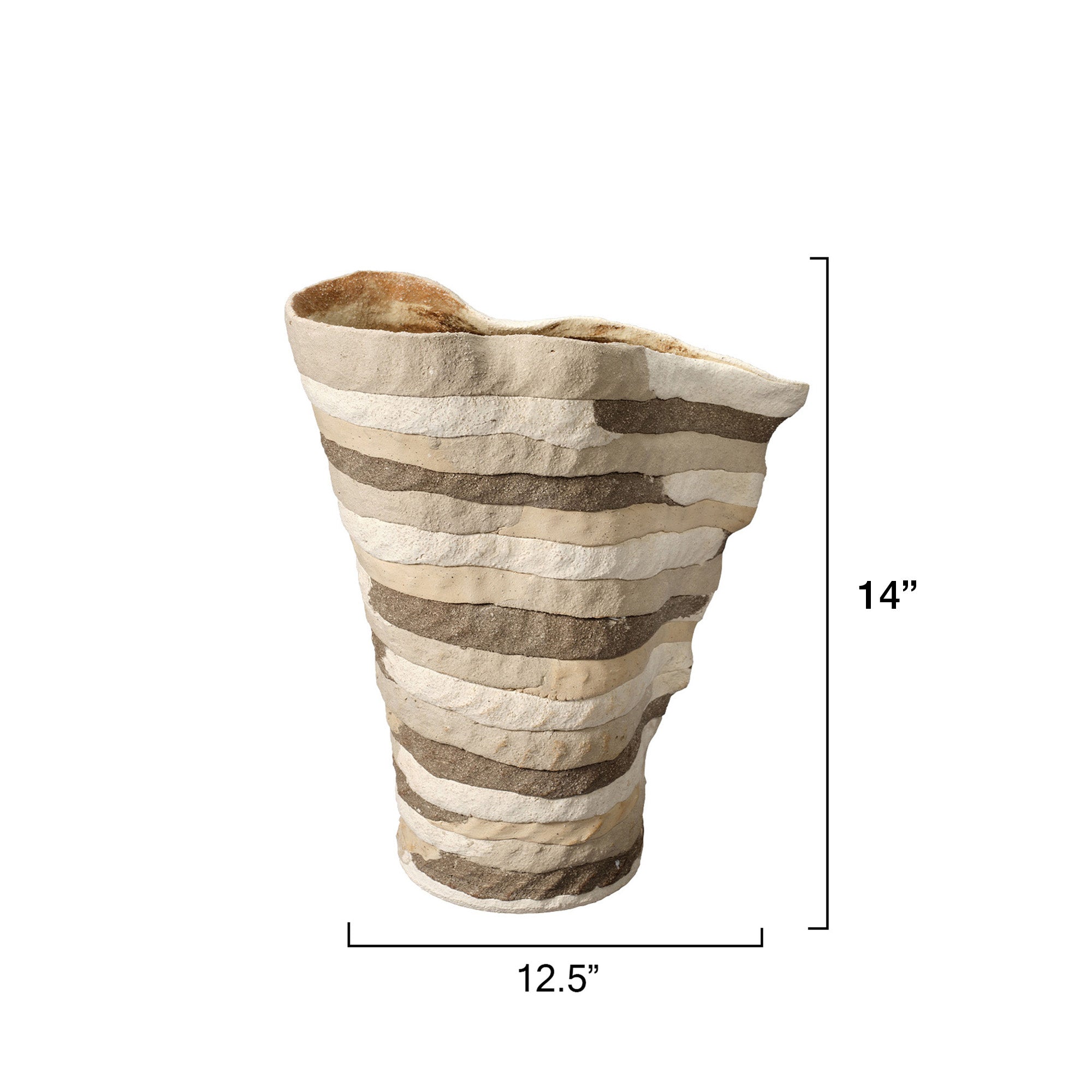 Jamie Young Textile Brown Porcelain Tall Vase