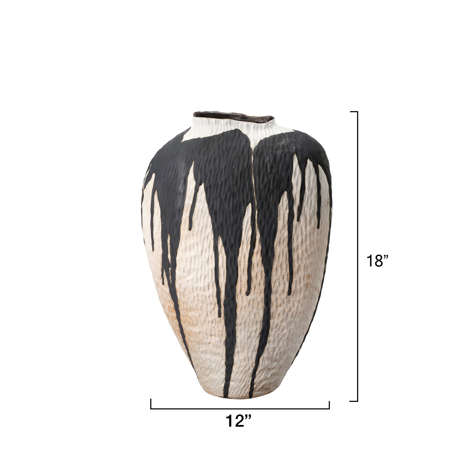 Jamie Young Zelda Black and White Ceramic Vase