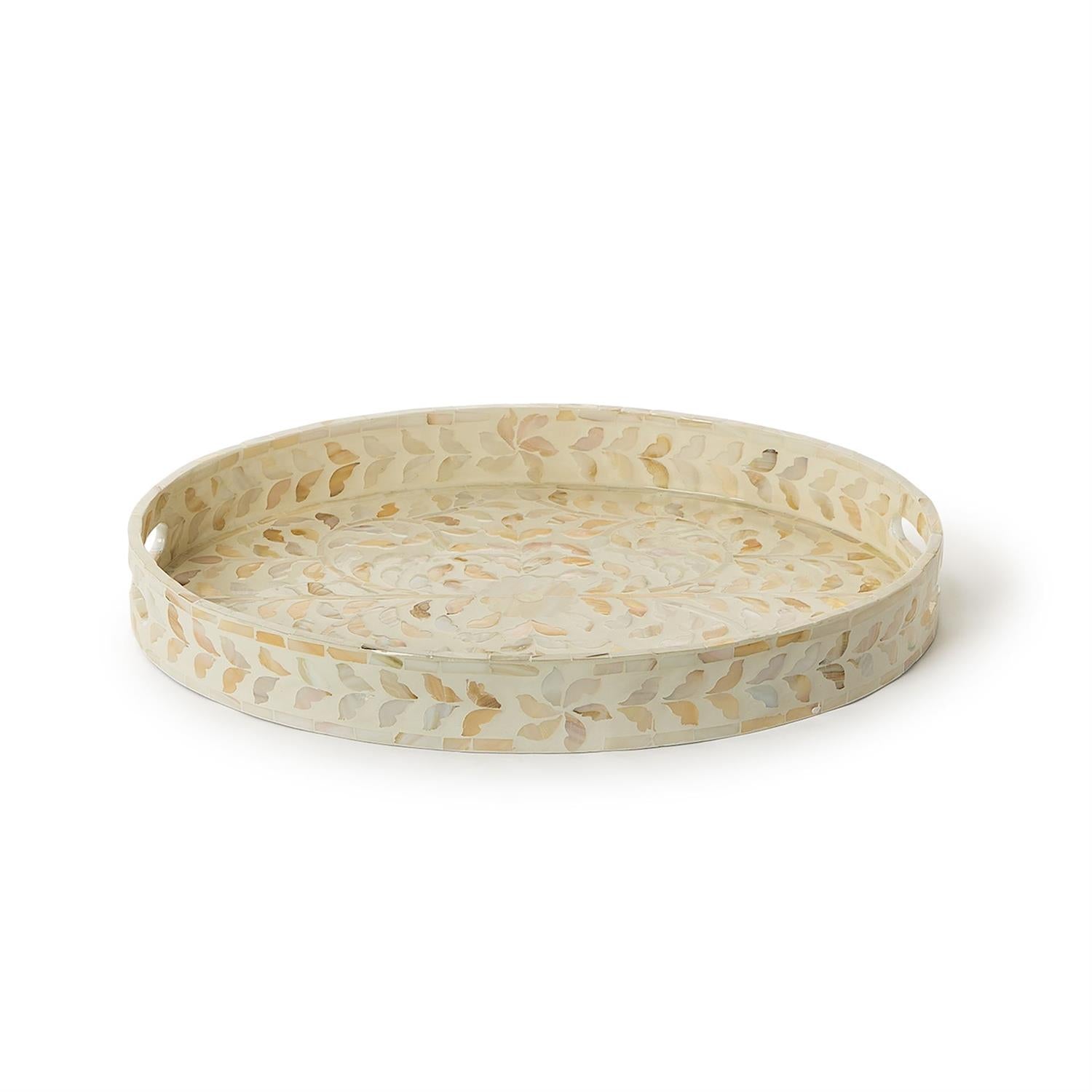 Opalescent, Mother of Pearl Oval Tray Set of 2