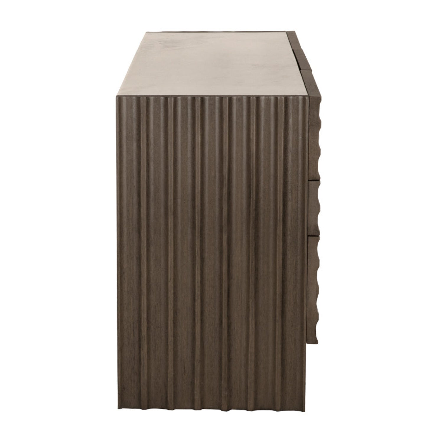 Noir Gauss Greige Walnut Sideboard with Marble Top shown in Greige Walnut