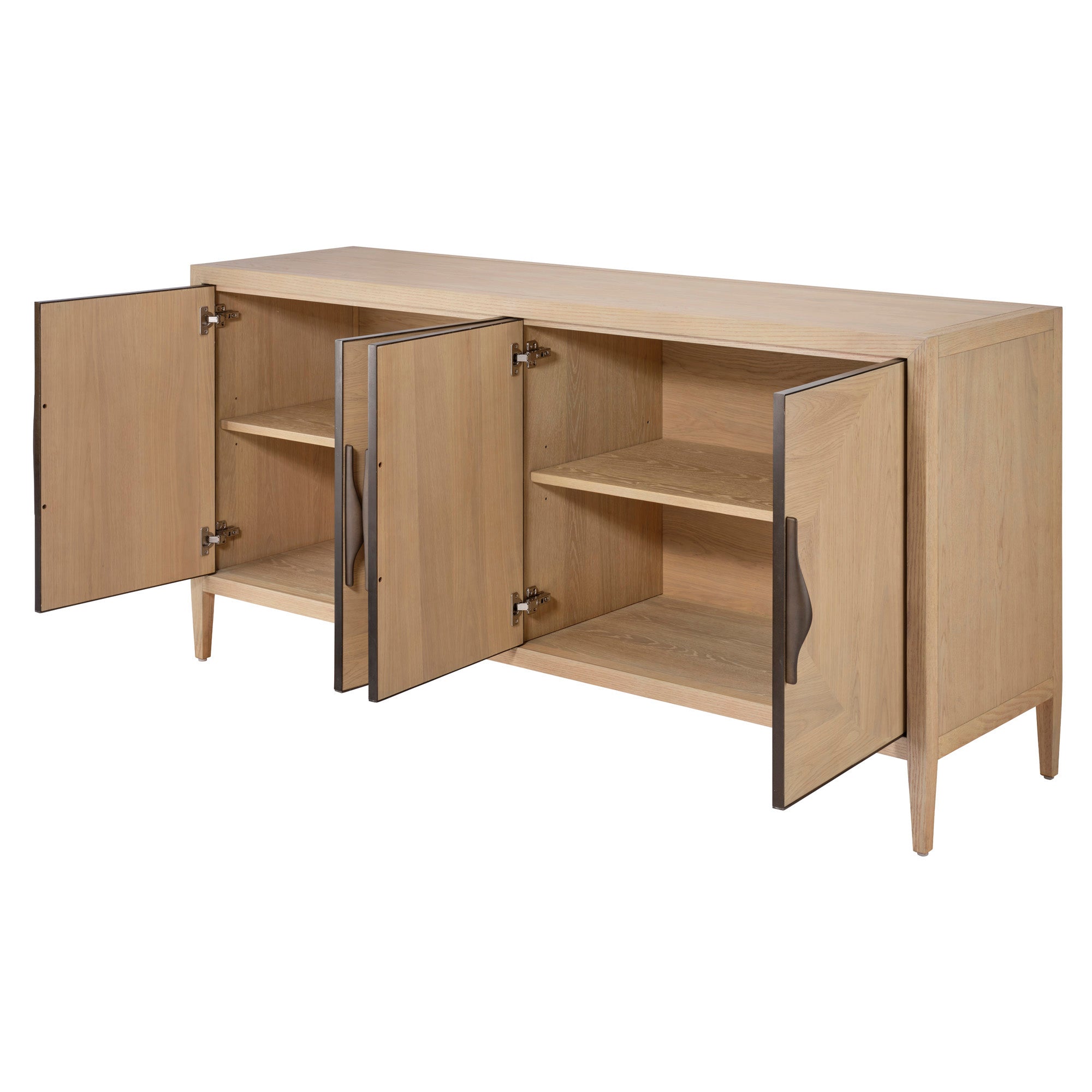 Jamie Young Landmark Pale Oak Four Door Credenza