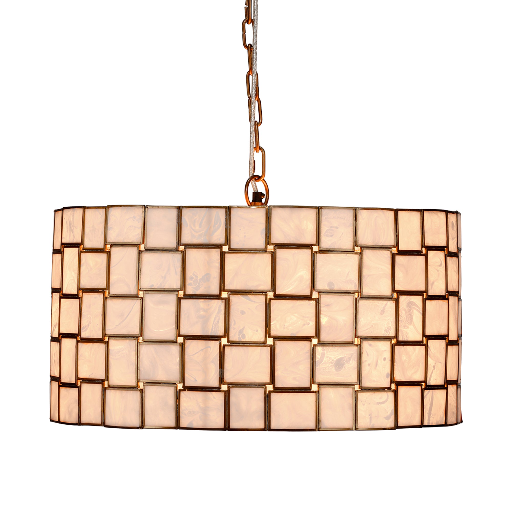 Jamie Young Cinema Faux Alabaster 3-Light Chandelier