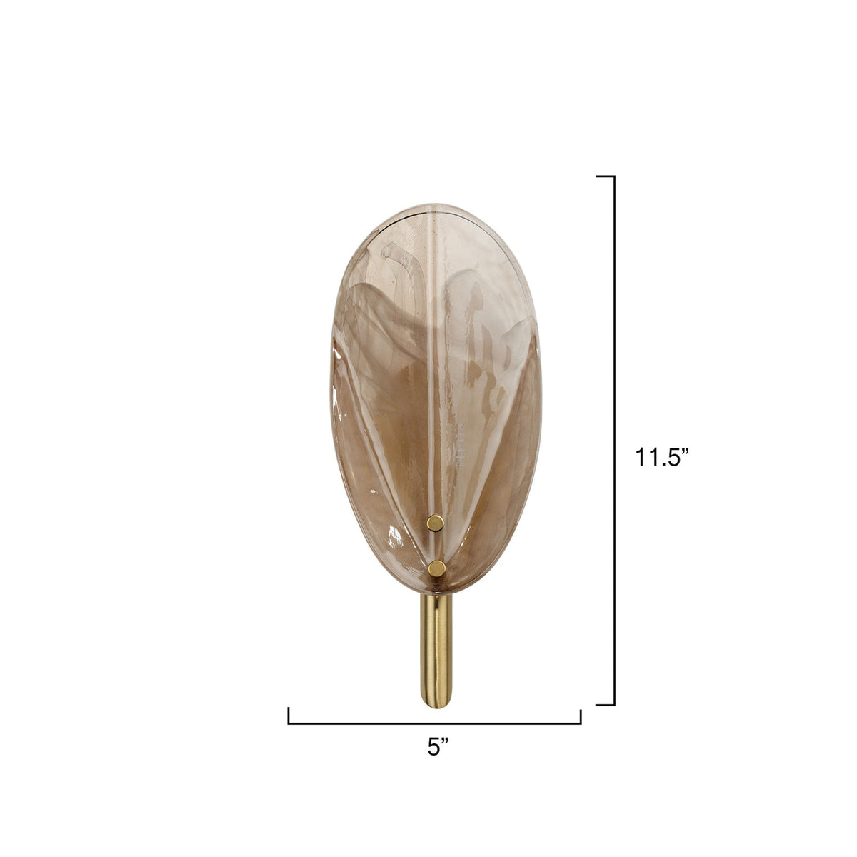 Jamie Young Magnolia Taupe 1-Light Wall Sconce Glass craftsmanship detail