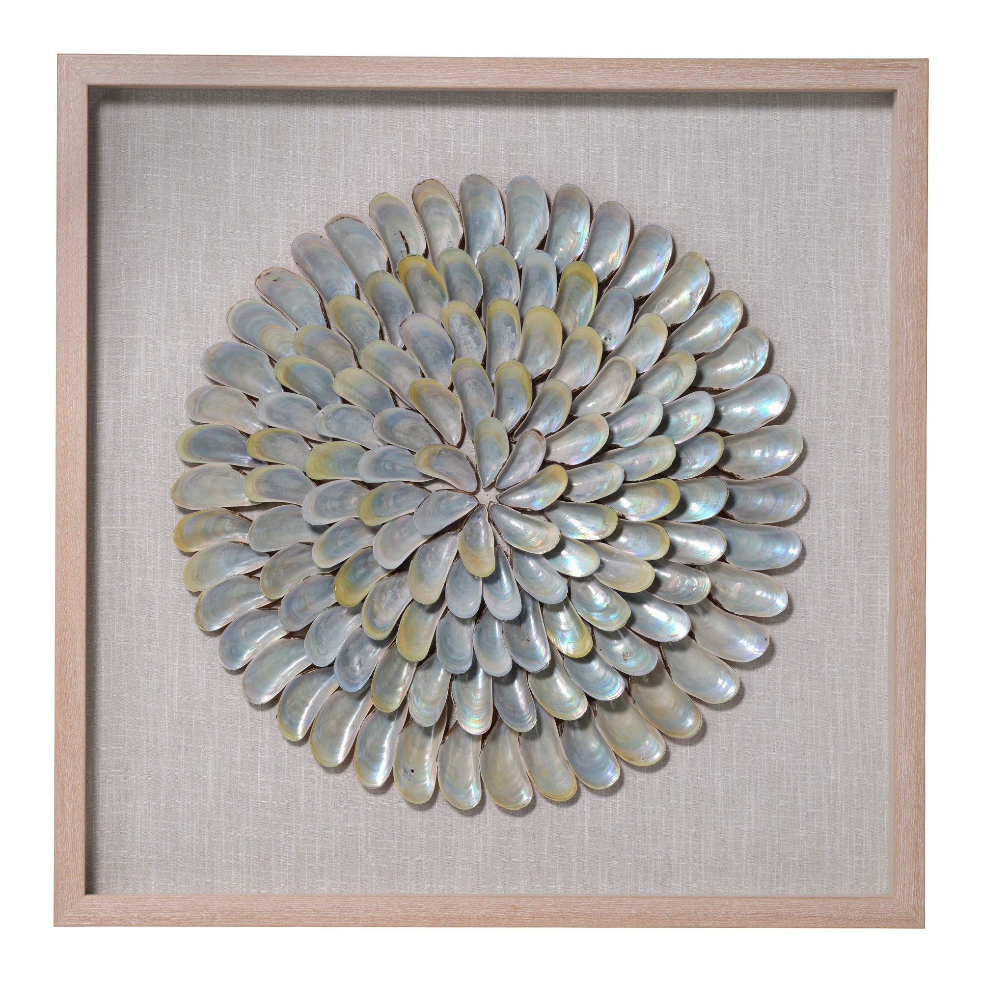 Jamie Young Clearwater Blue Iridescent Shell Wall Art