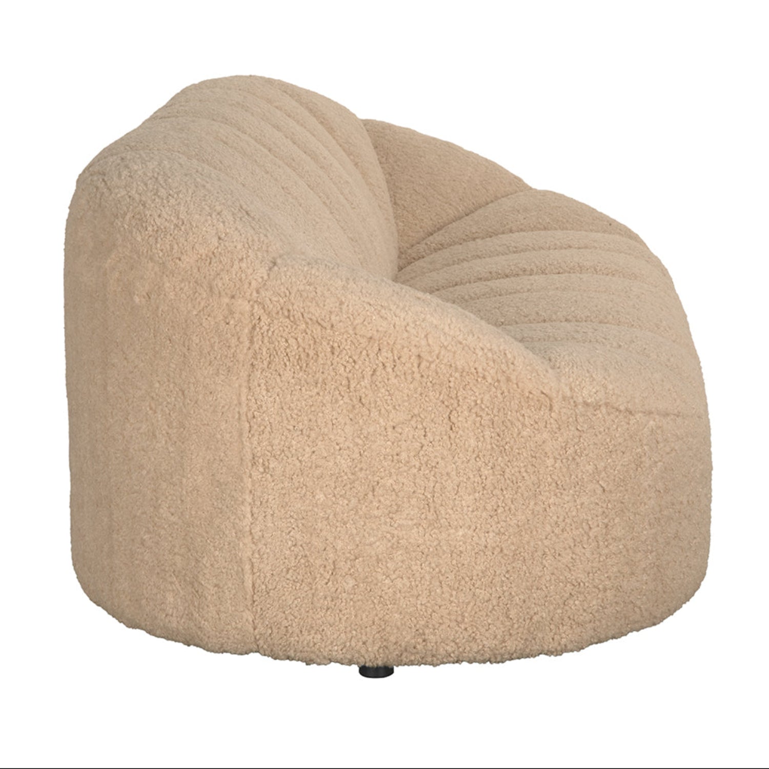 Noir Amadeus Camel Fabric Sofa crafted from teddy fleece