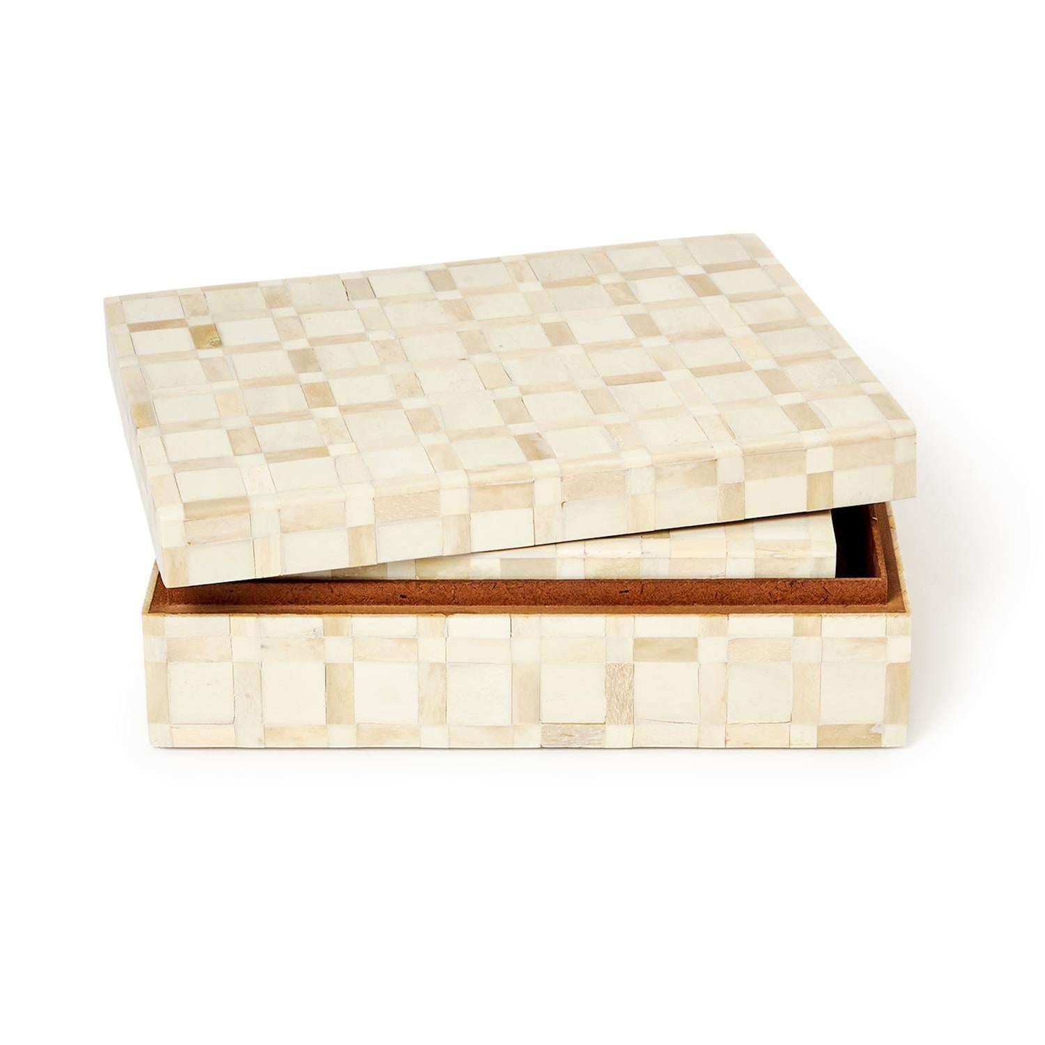 Inlaid Covered Box Set of 2