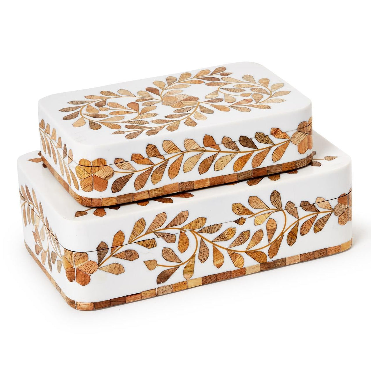 Natural Covered Box Set of 2