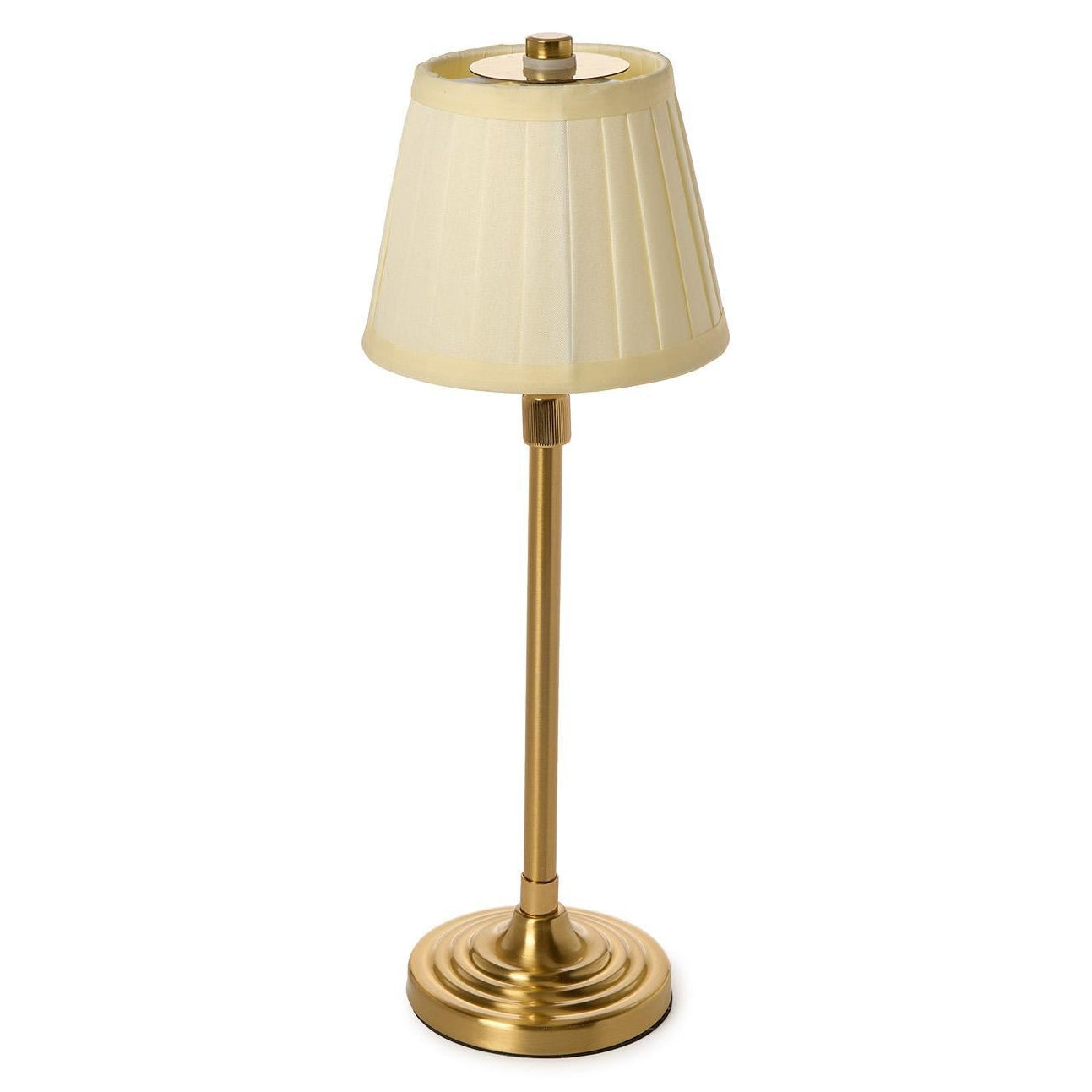 LED Portable Cordless Adjustable Table Lamp with Pleated Fabric Lamp Shade in Gift Box