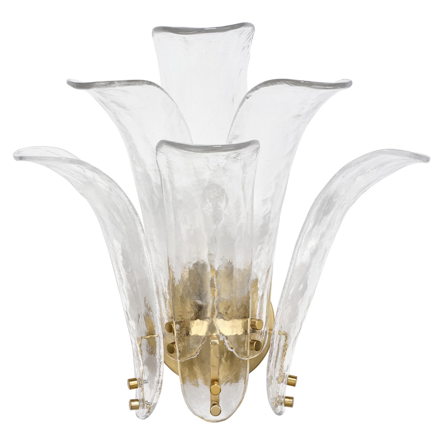 Jamie Young Cala Clear 1-Light Wall Sconce in Clear Glass, full front view
