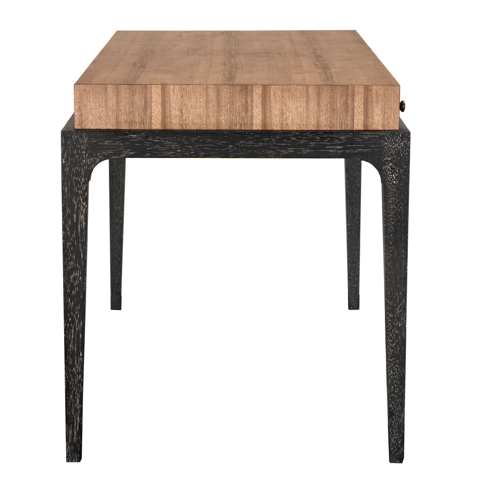 Noir Memphis Desk, contemporary five-drawer workstation
