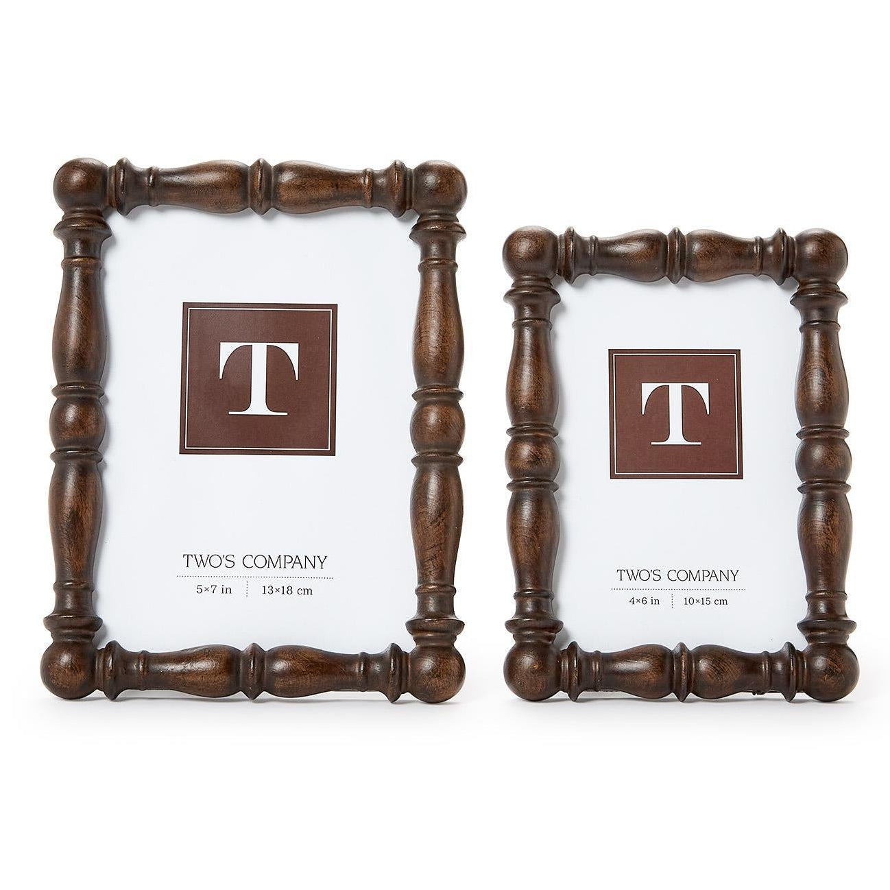 Spindle Photo Frame Set of 2