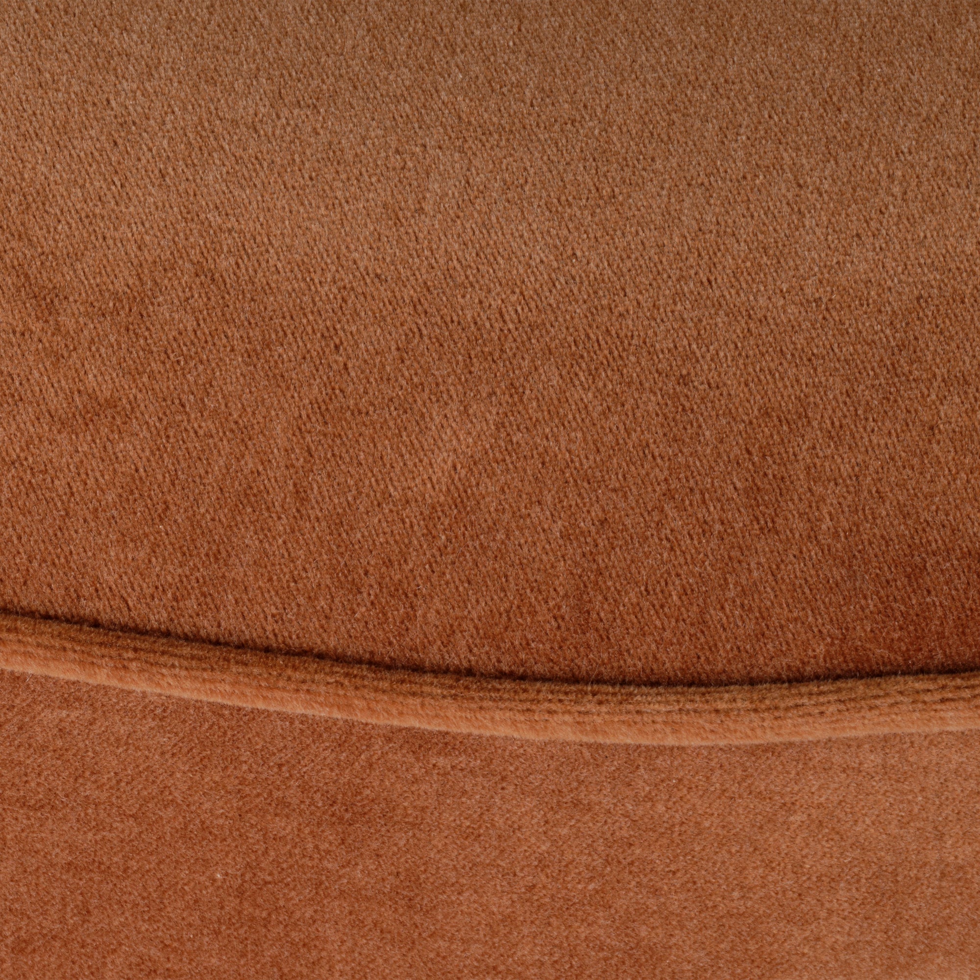 Jamie Young Tarte Terracotta Velvet and Brown Sugar Oak Ottoman