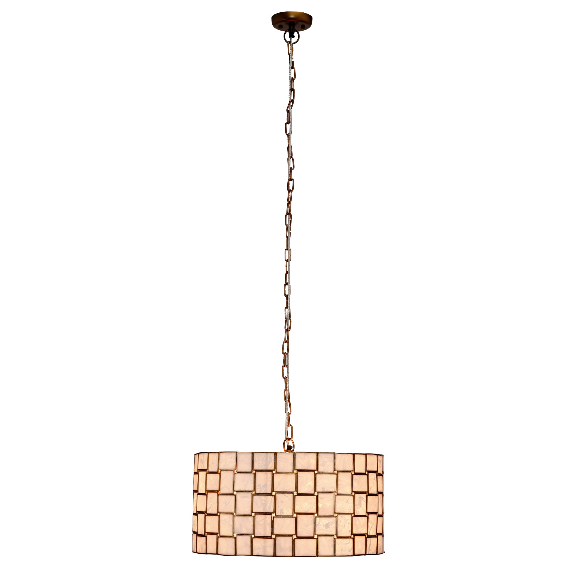 Jamie Young Cinema Faux Alabaster 3-Light Chandelier