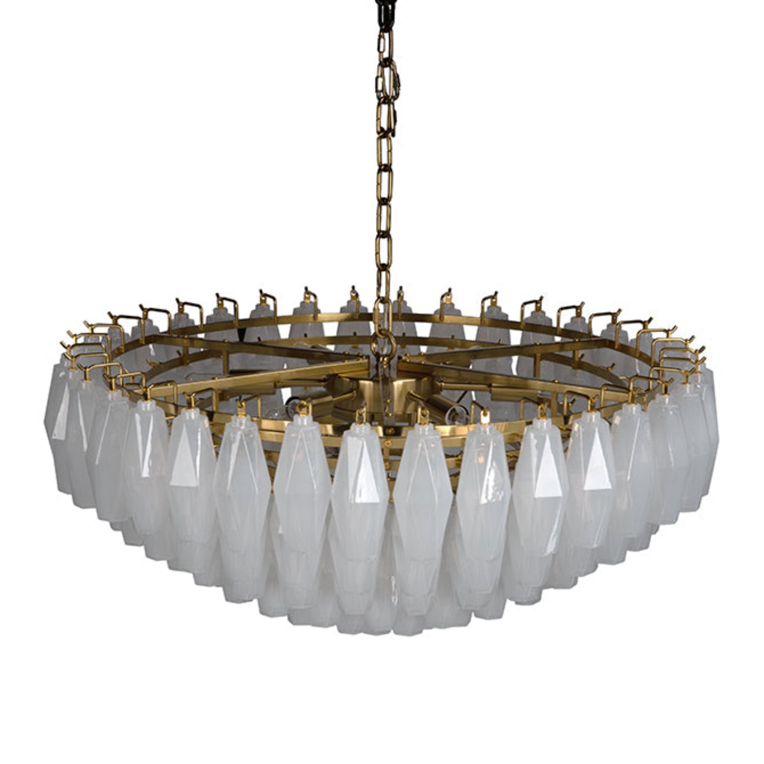 Antique Brass Ludmilla Large Chandelier by Noir