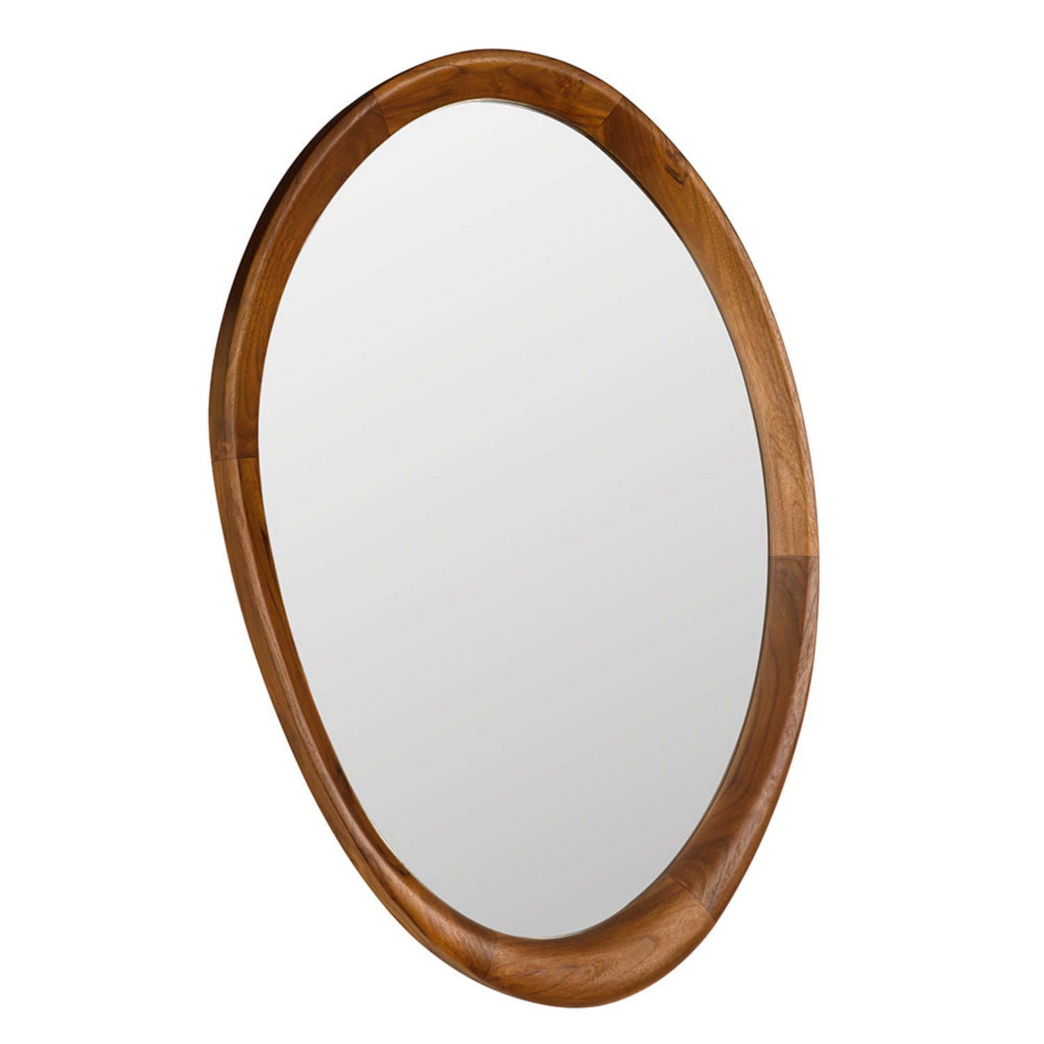 Chloe Teak Mirror in clear coat flat teak and mirror