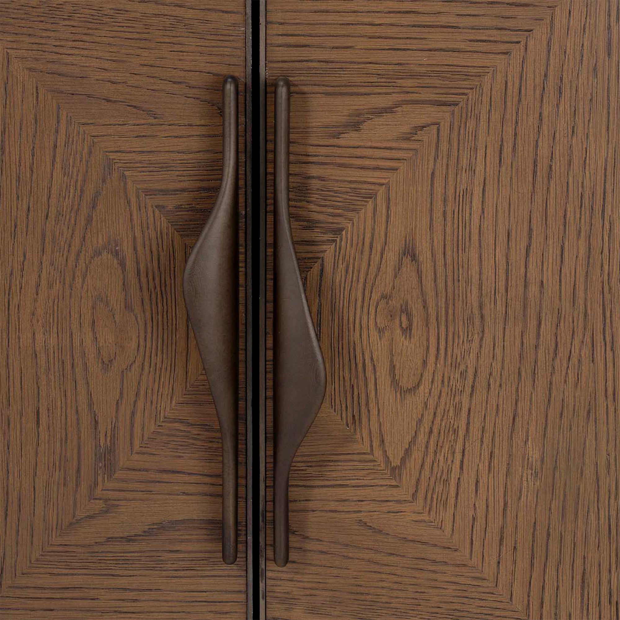 Jamie Young Landmark Brown Sugar Oak Four Door Credenza