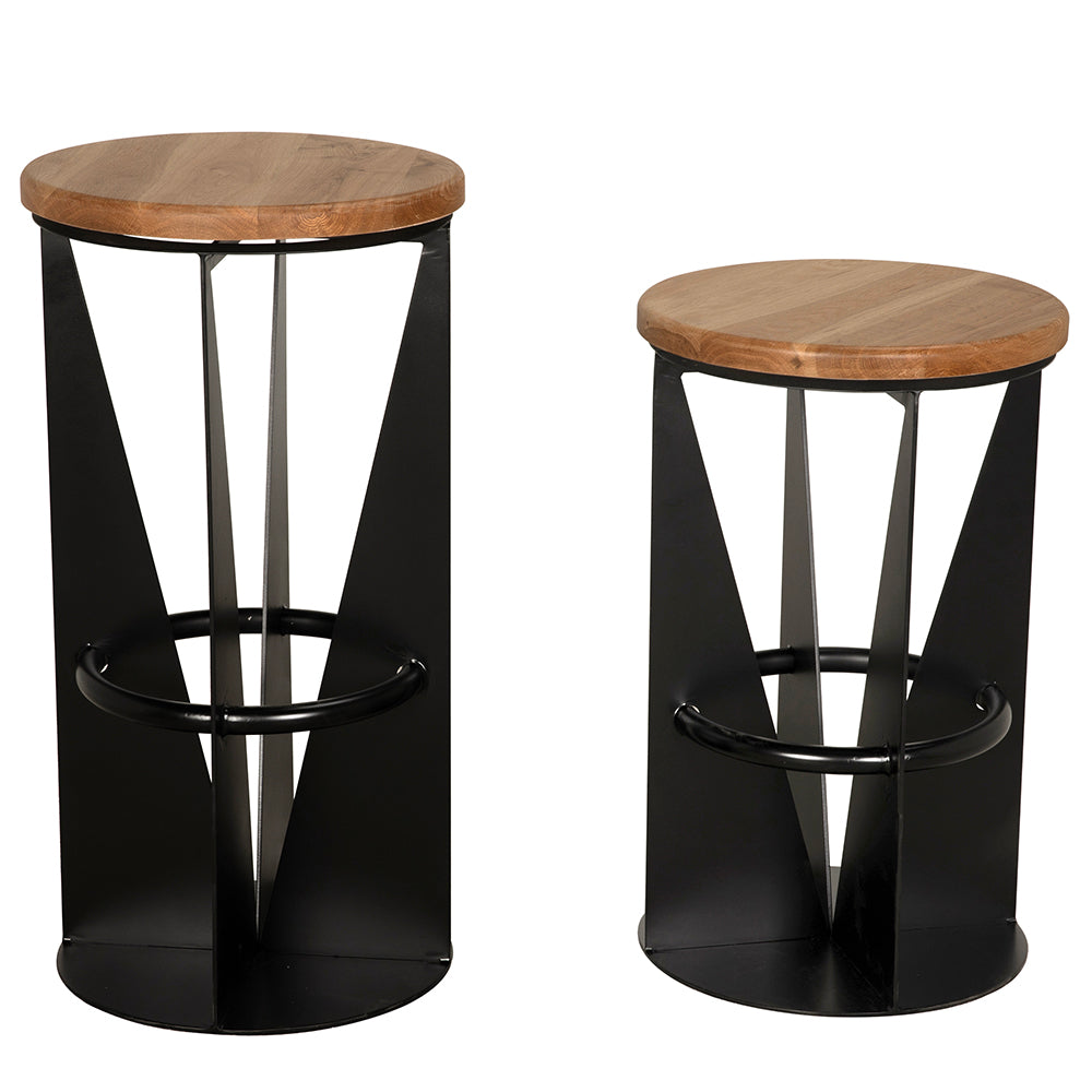 Noir Nagoya Counter Stool, measuring 16 in. W x 16 in. D x 25 in. H