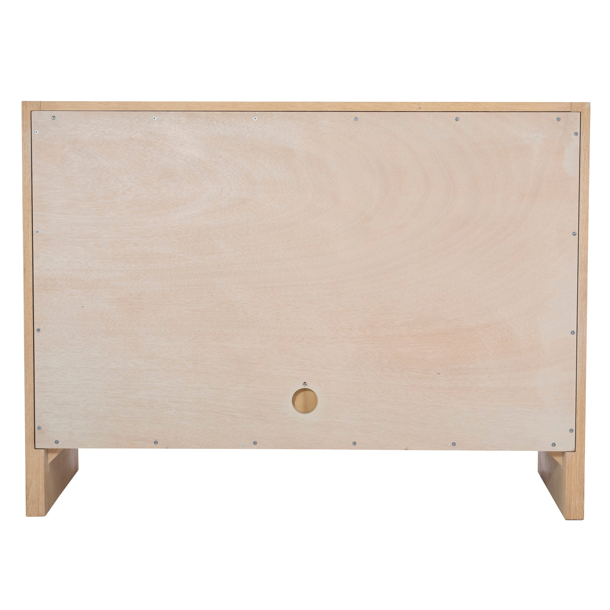 Jamie Young Finley Pale Oak Fluted Two Door Cabinet