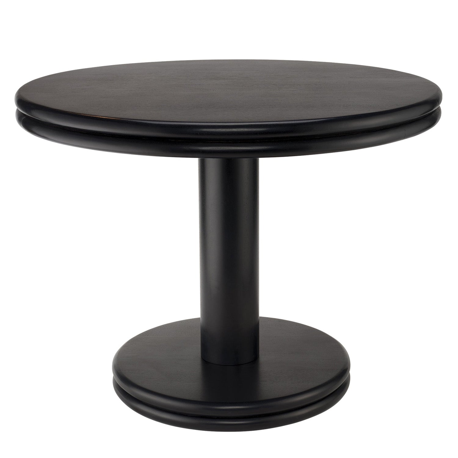 Jamie Young Bourbon Black Mango Wood Bistro Table in Black Mango Wood, full front view