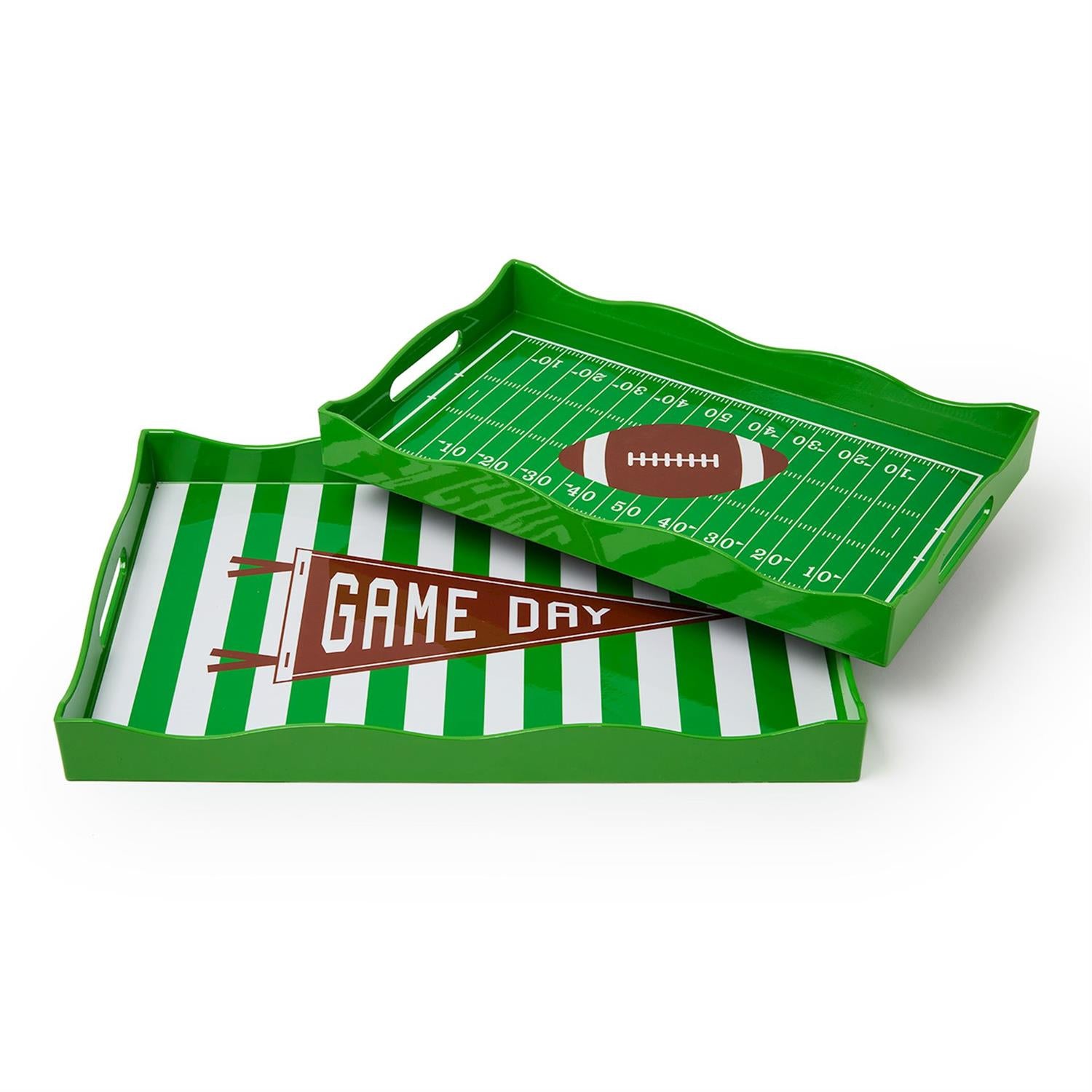 Game Day Handled Serving Tray Set of 2
