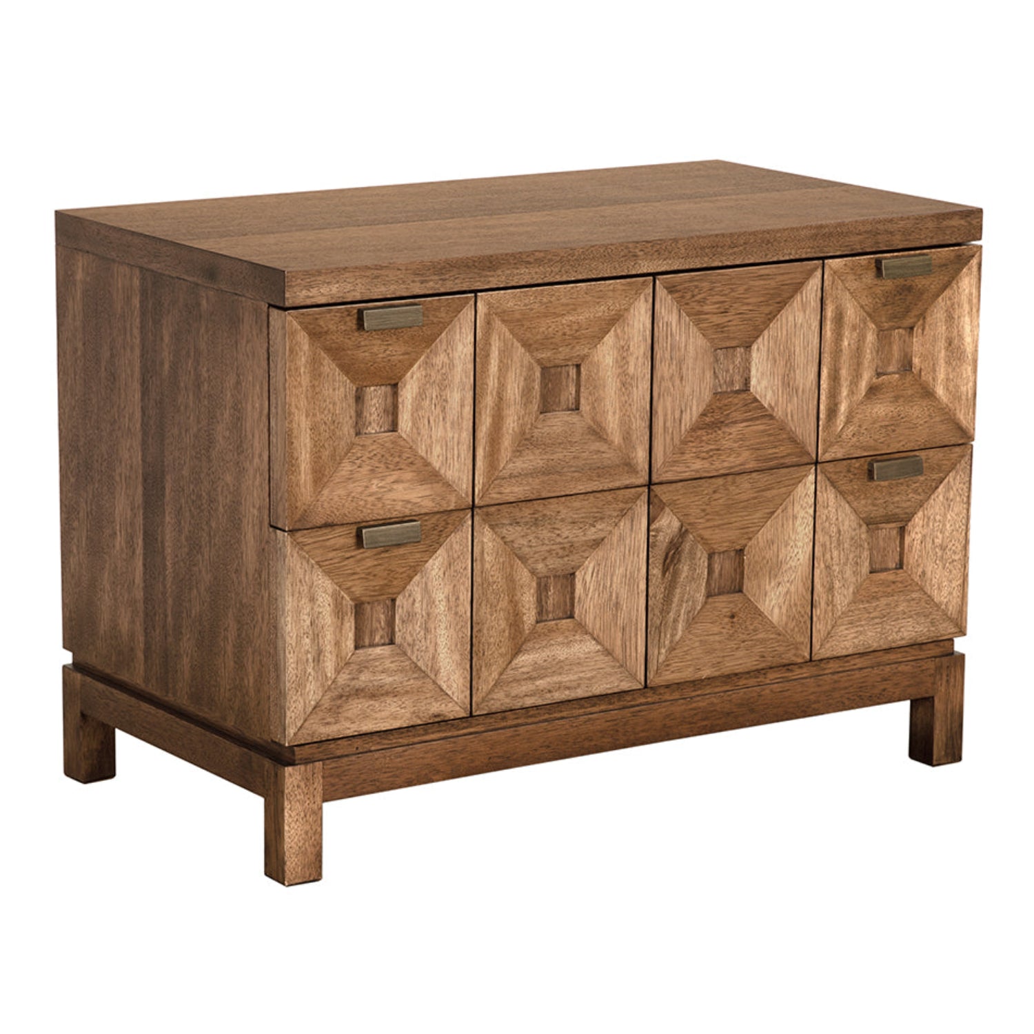 Noir Musashi Dark Walnut Large 2 Drawer