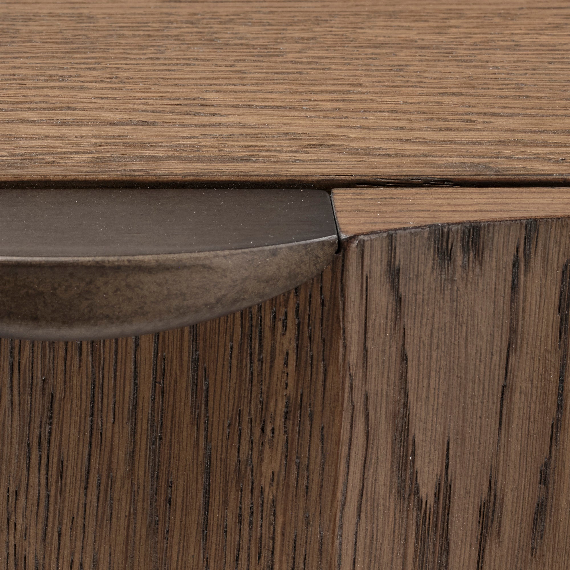 Jamie Young Finley Brown Sugar Oak Small Fluted Nightstand