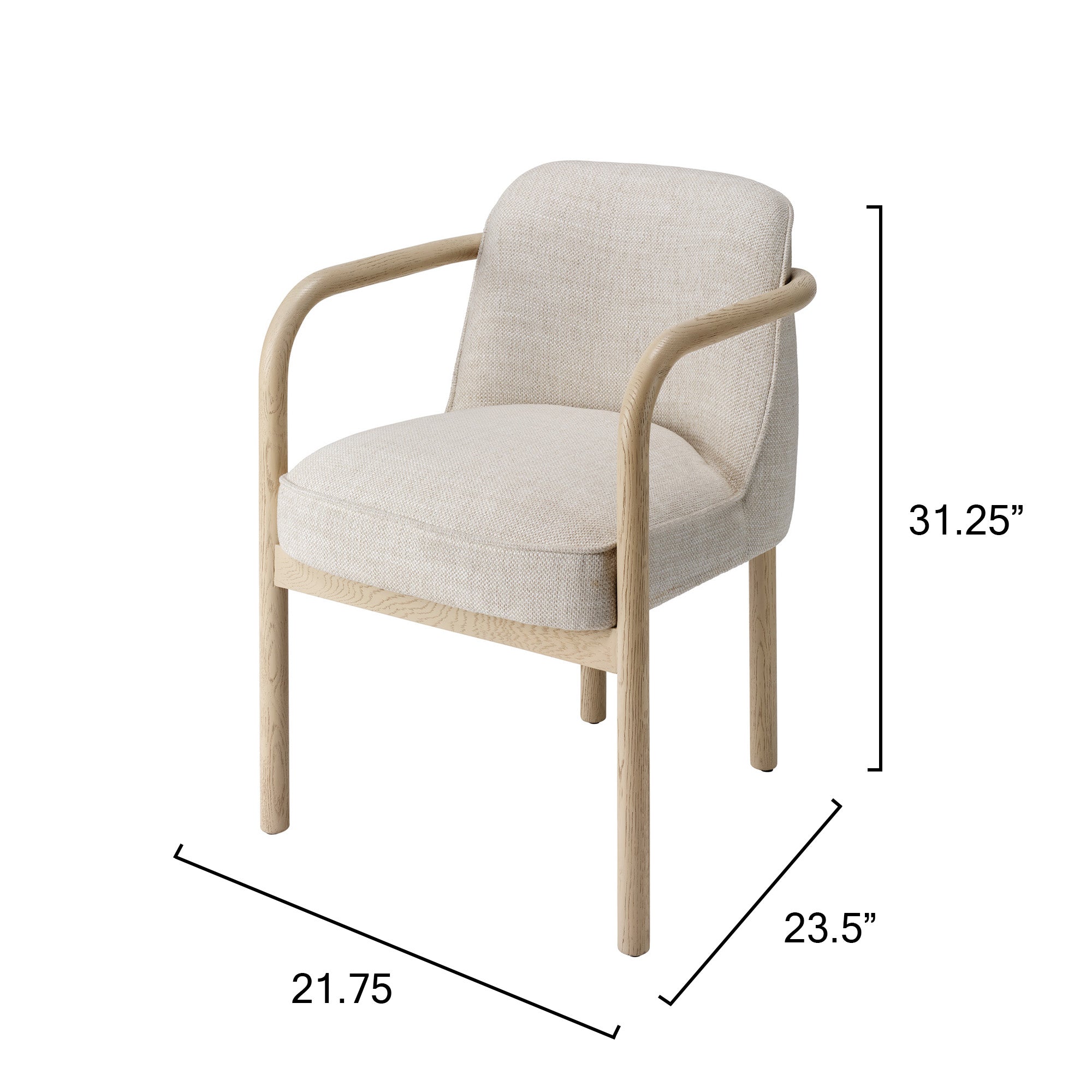 Jamie Young Tether Pale Oak Dining Chair