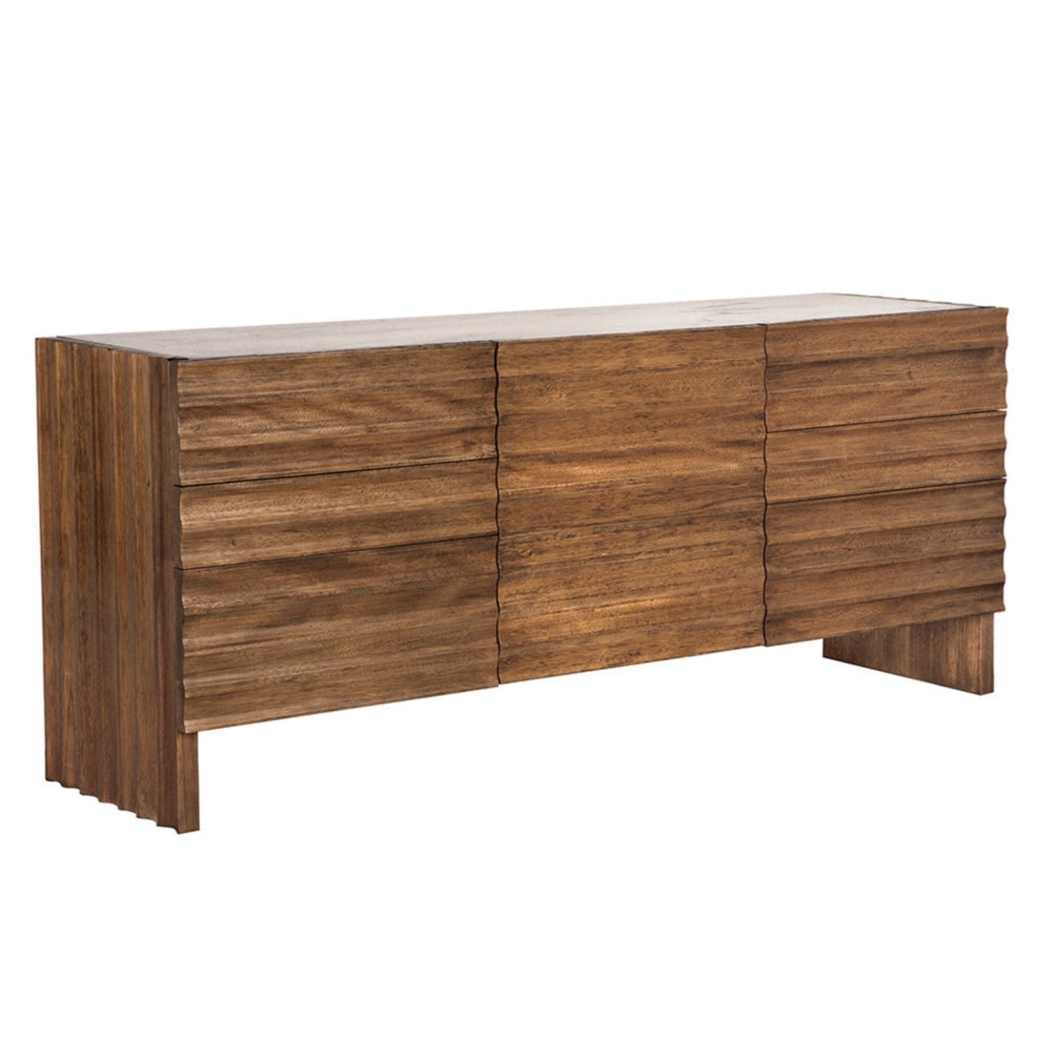 Noir Gauss Dark Walnut Sideboard with Marble Top