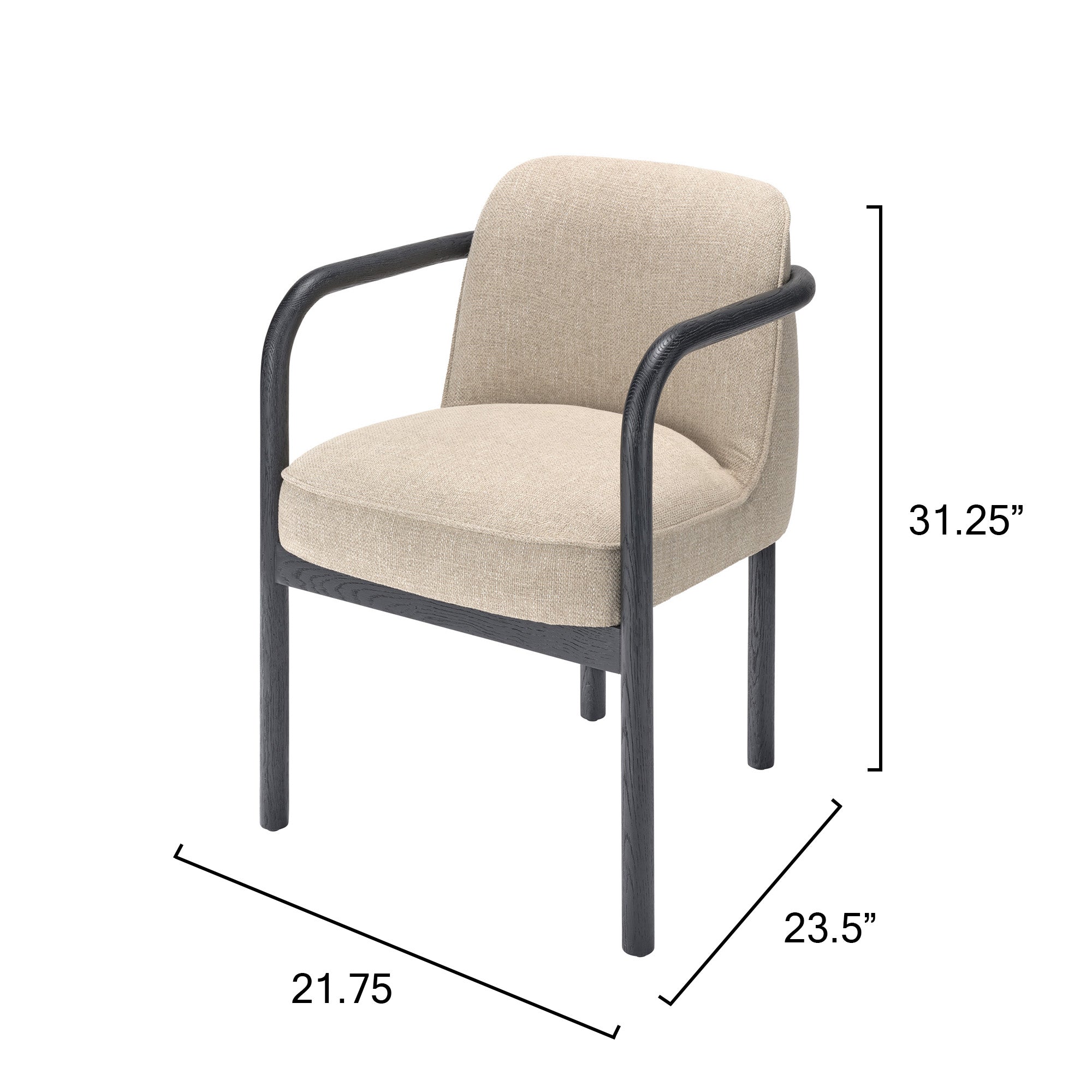 Jamie Young Tether Ebony Oak Dining Chair