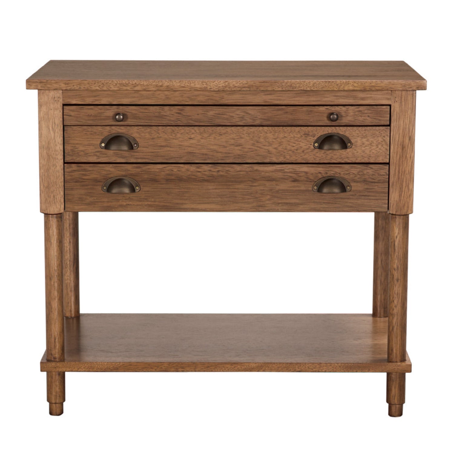 Noir Artemio Side Table in Dark Walnut finish