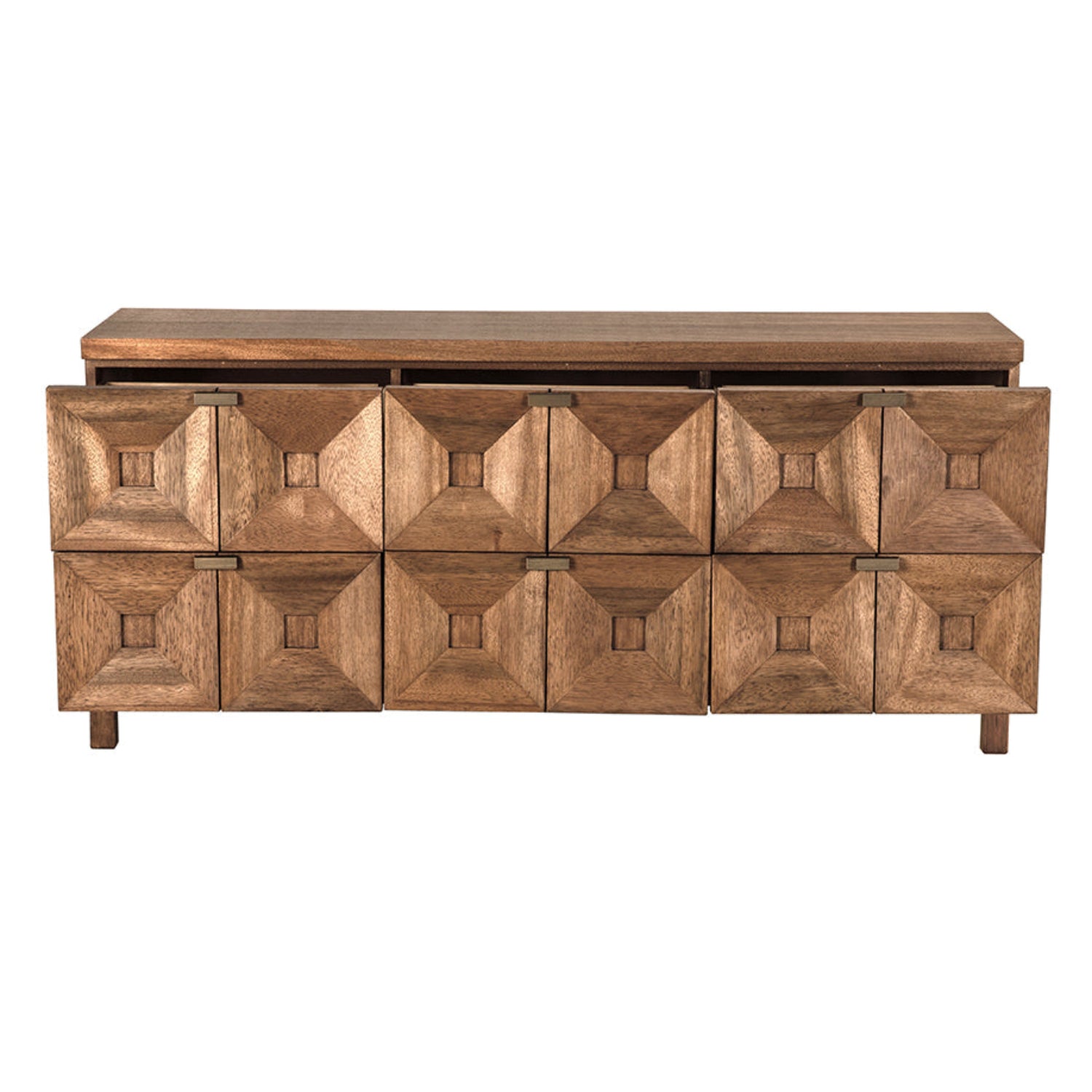 Noir Musashi Dark Walnut 6 Drawer crafted from walnut and veneer