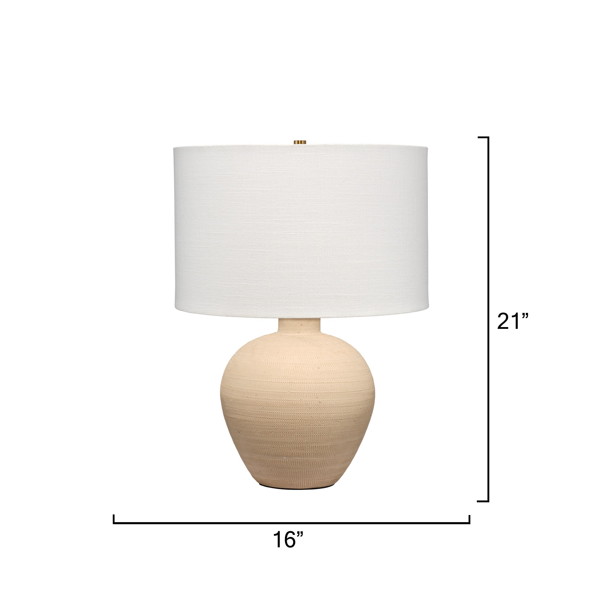 Lifestyle by Jamie Young Macaroon Ceramic Toasted Cream Table Lamp with Linen Shade