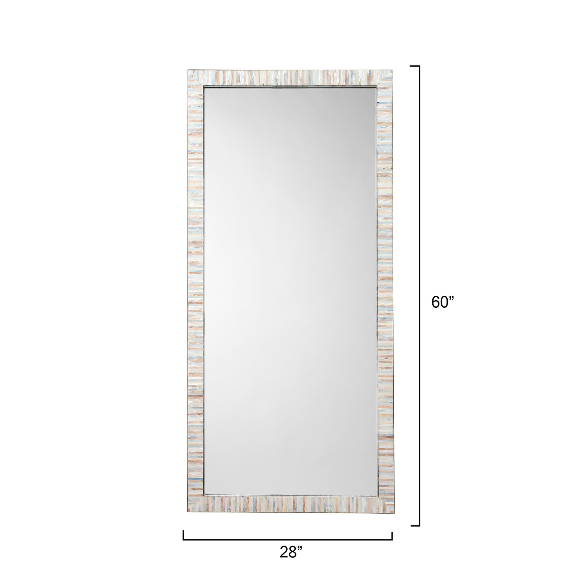 Jamie Young Heron Mother of Pearl Rectangle Floor Mirror