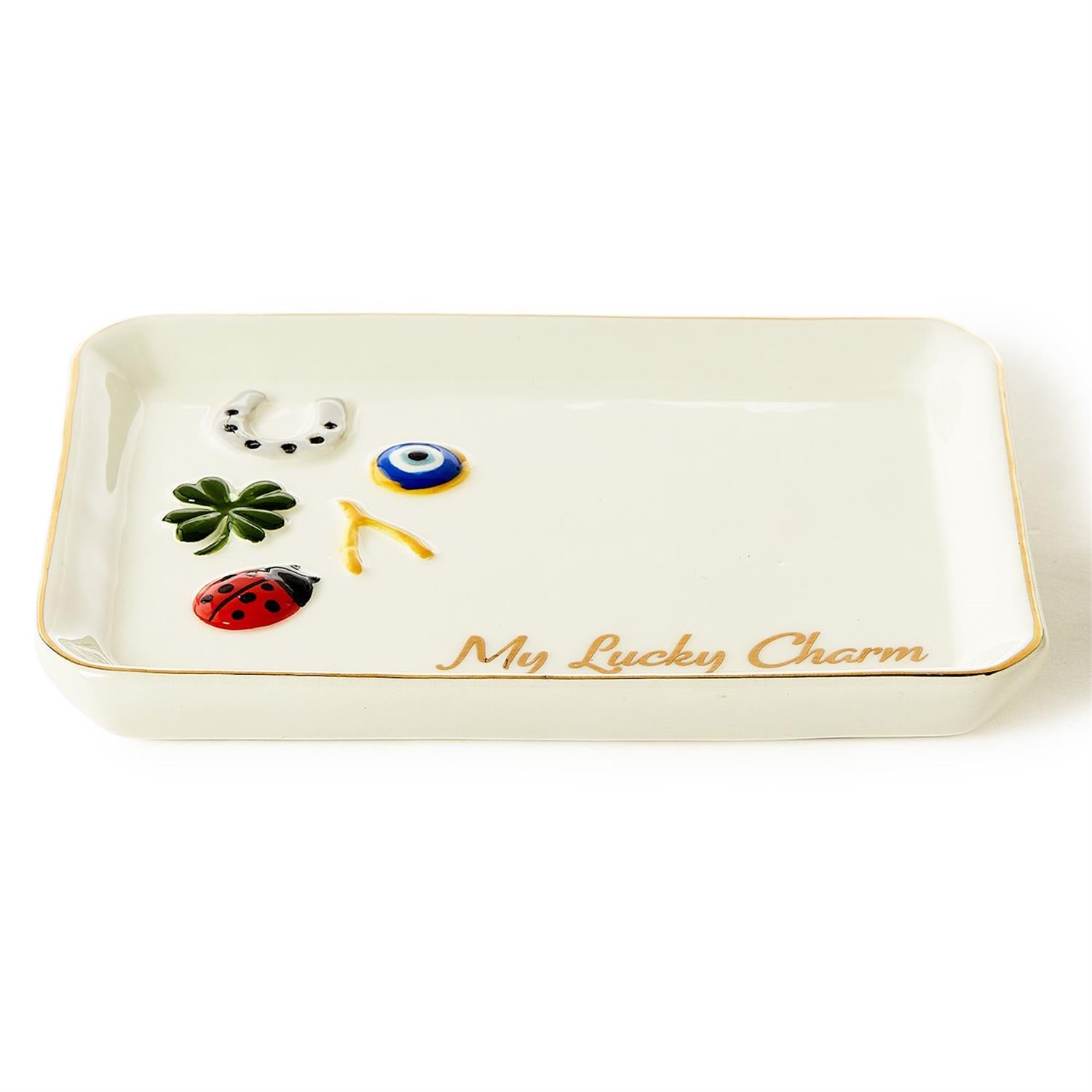 Tres Iconic Trinket Tray with Saying in Gift Box Set of 4
