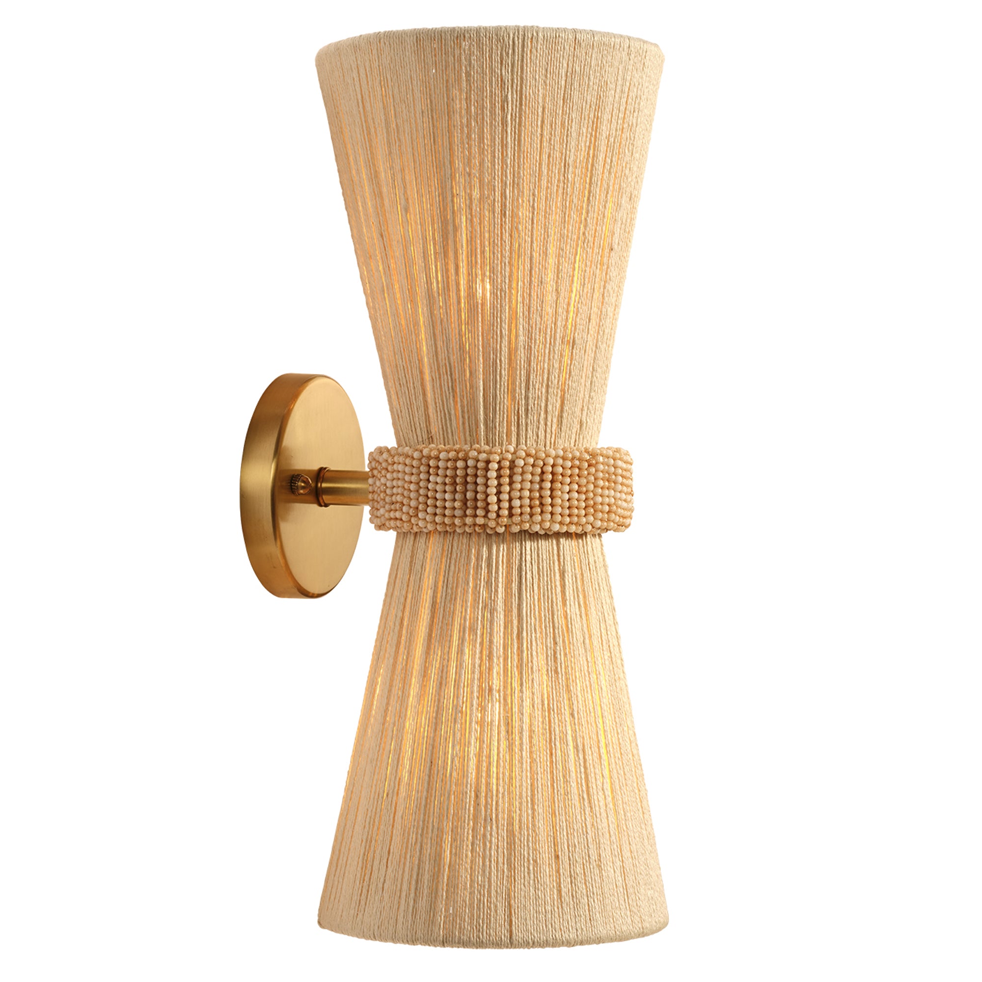 Jamie Young Corset Off White 2-Light Wall Sconce