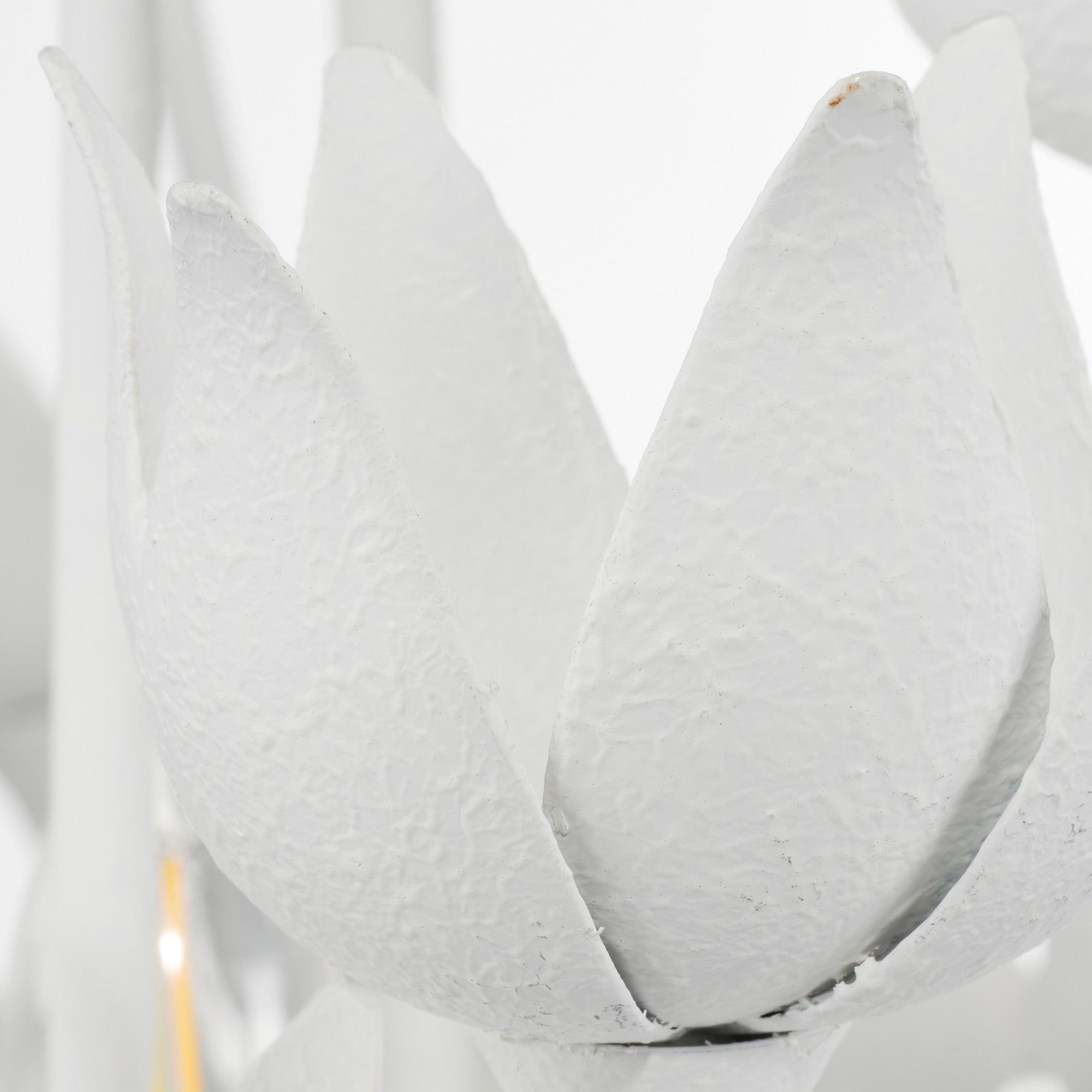 Jamie Young Dogwood Textured White Plaster 6-Light Chandelier