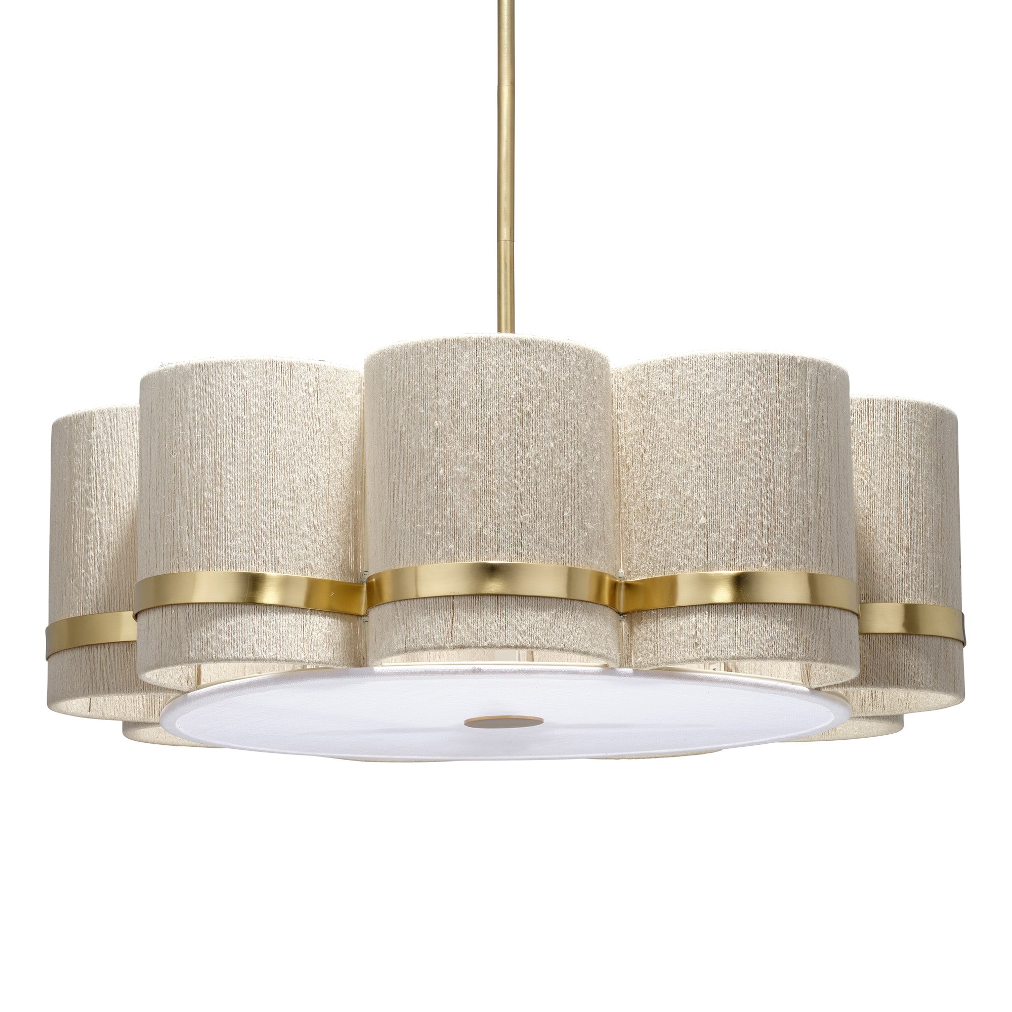 Jamie Young Carousel Off-White 4-Light Chandelier