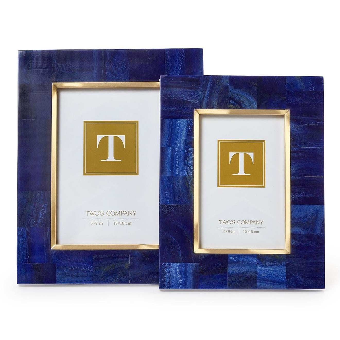 Blue Soladite Blue Photo Frame Set of 2