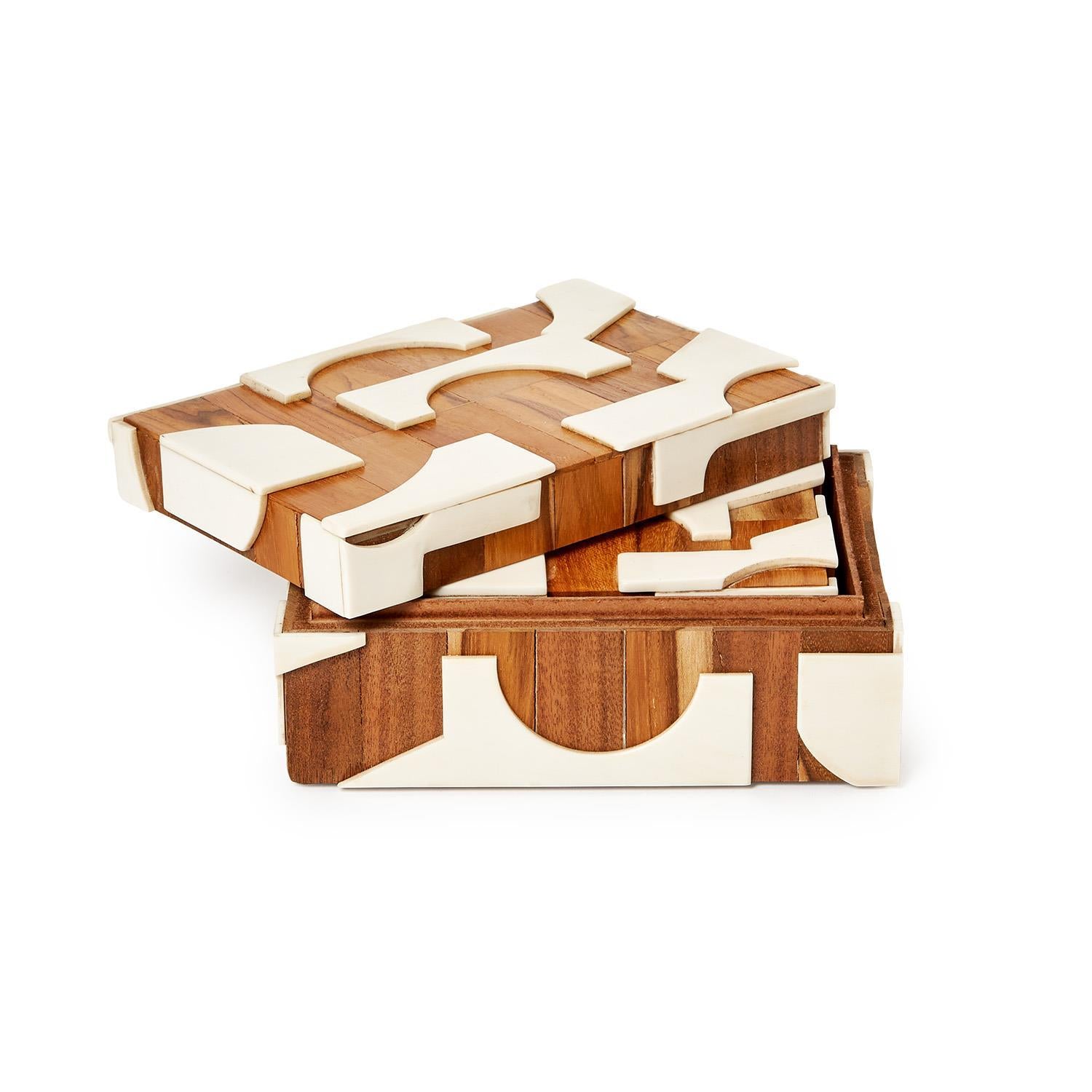 Resin Covered Box Laser cut Set of 2