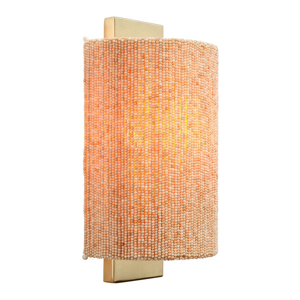 Jamie Young Confetti Cream 1-Light Wall Sconce close-up of Cream Glass Beads texture